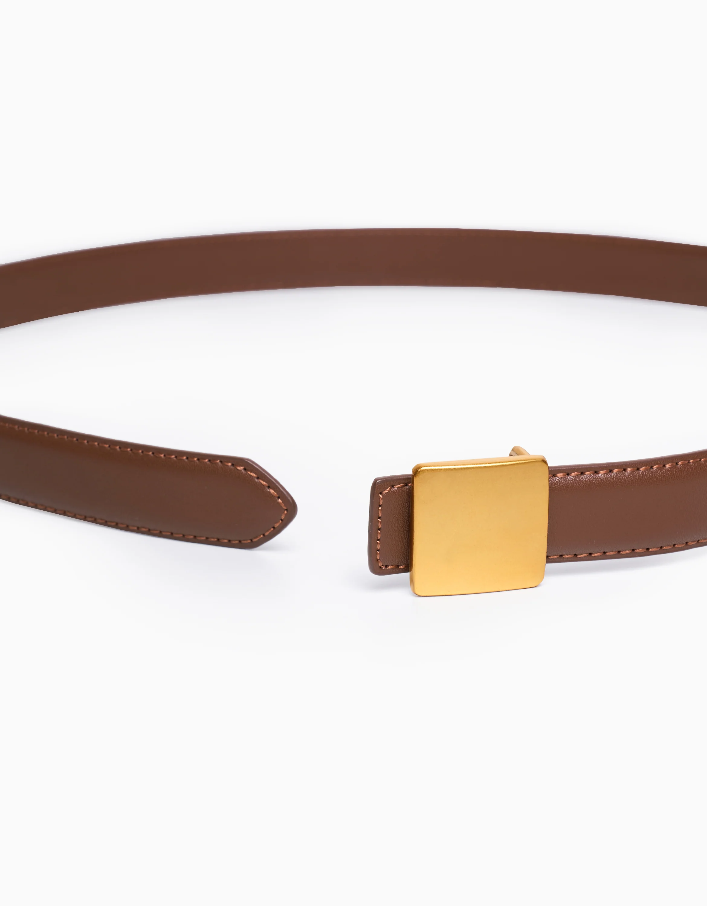 Leather Belt With Square Buckle - Image 10