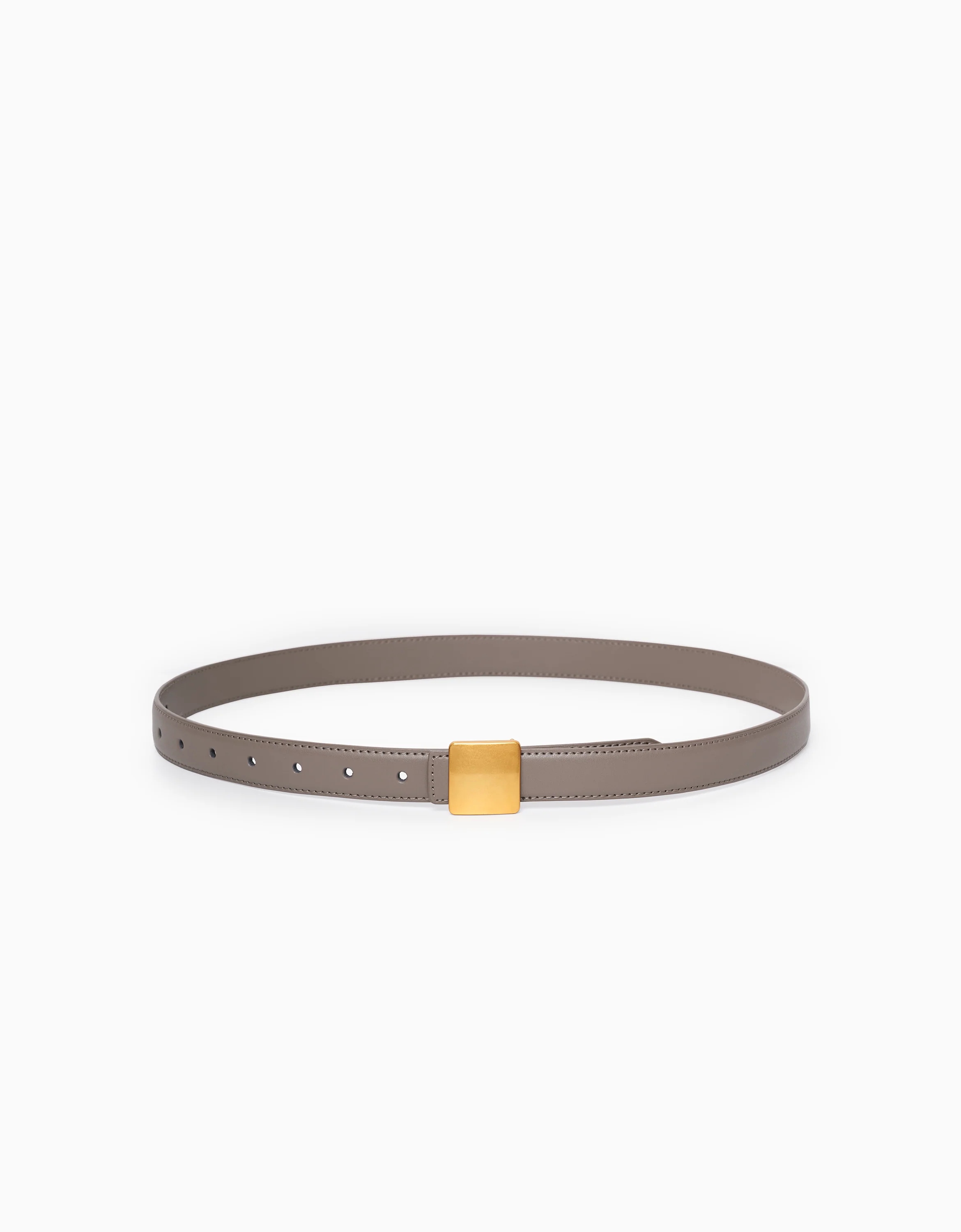 Leather Belt With Square Buckle - Image 13