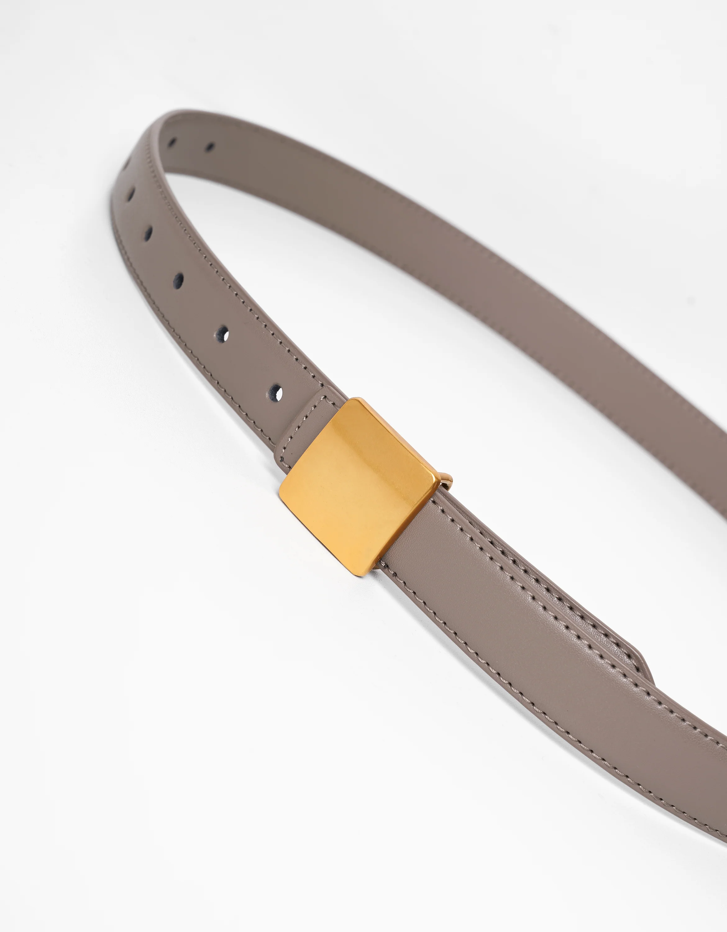 Leather Belt With Square Buckle - Image 14