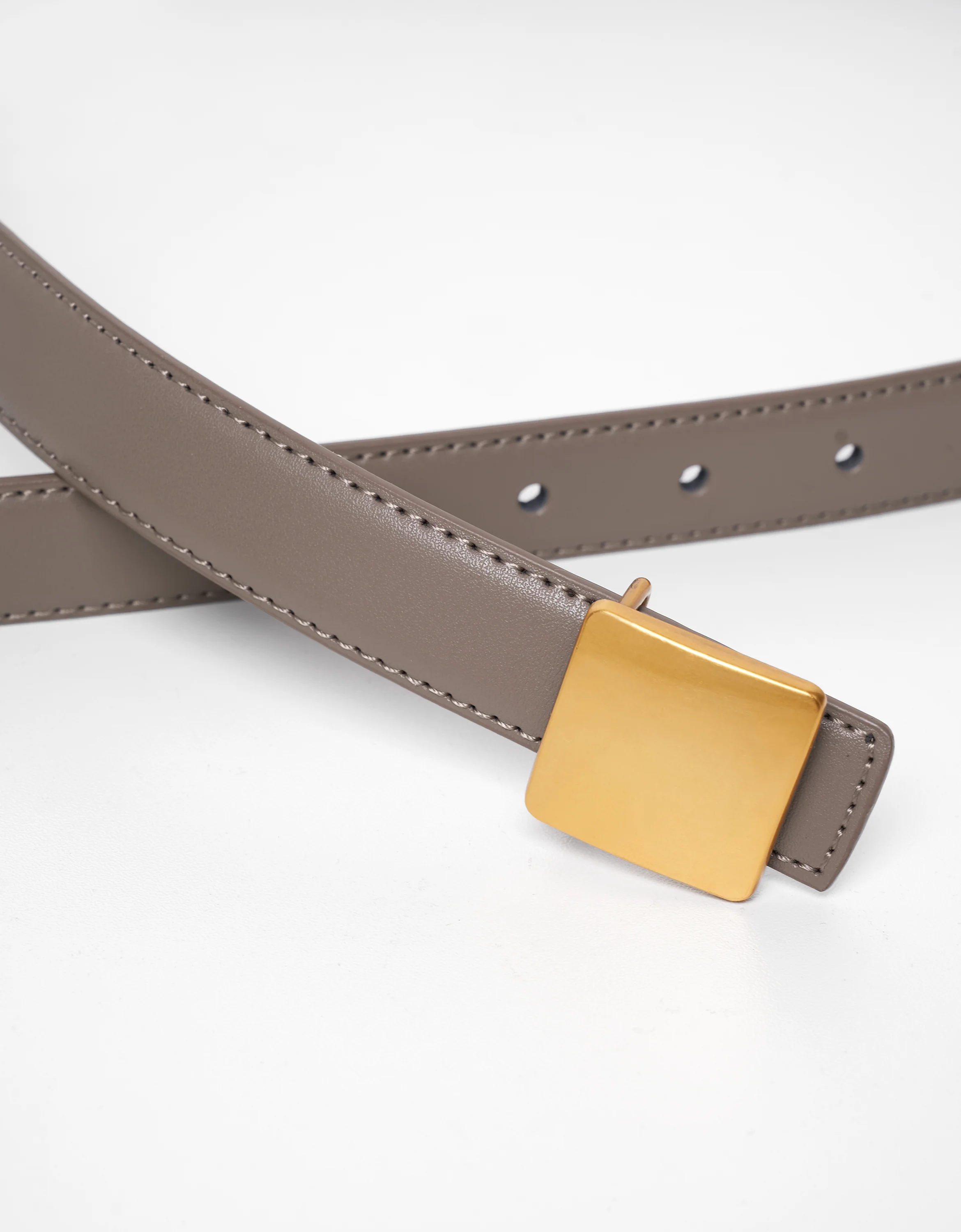 Leather Belt With Square Buckle - Image 15