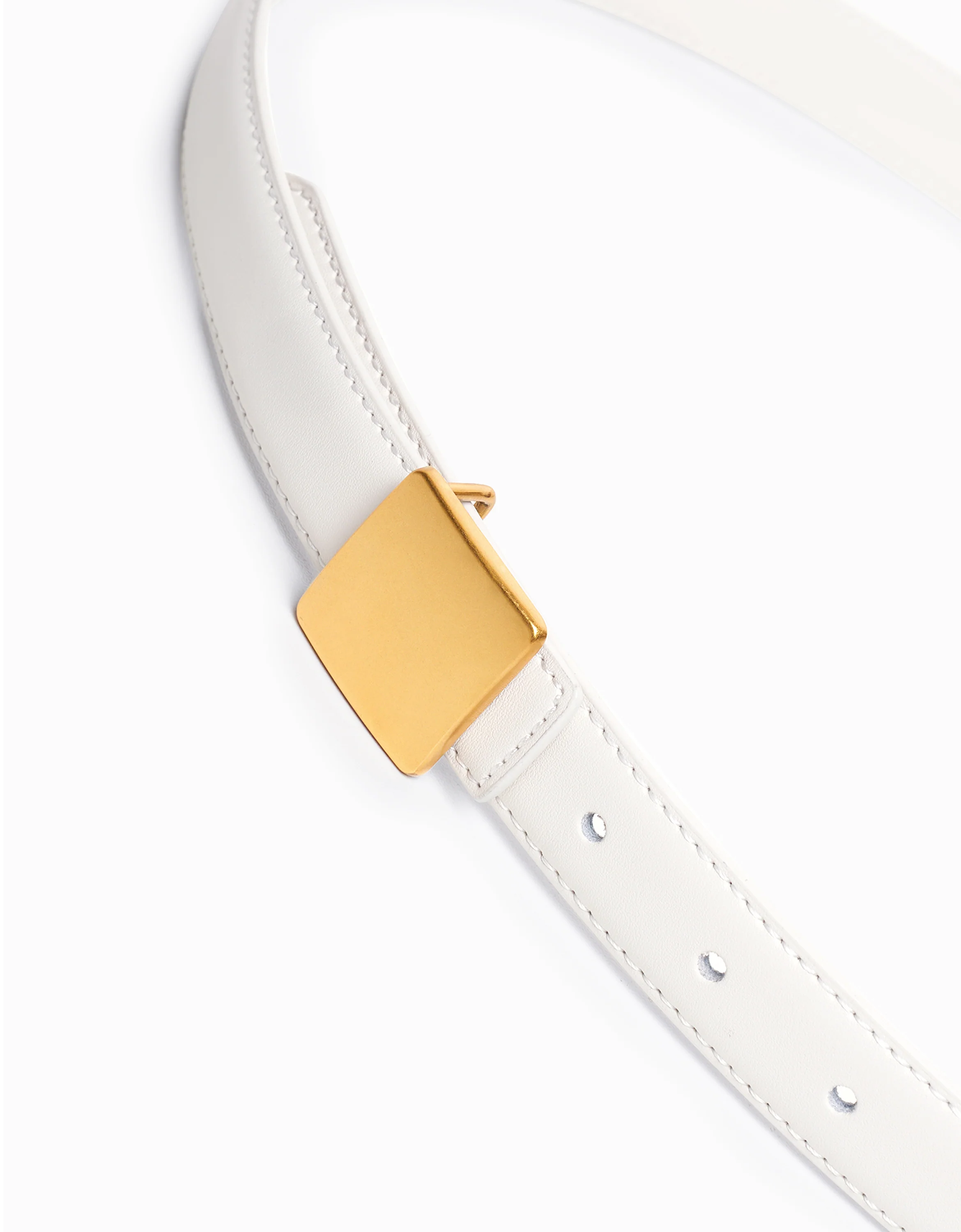 Leather Belt With Square Buckle - Image 17