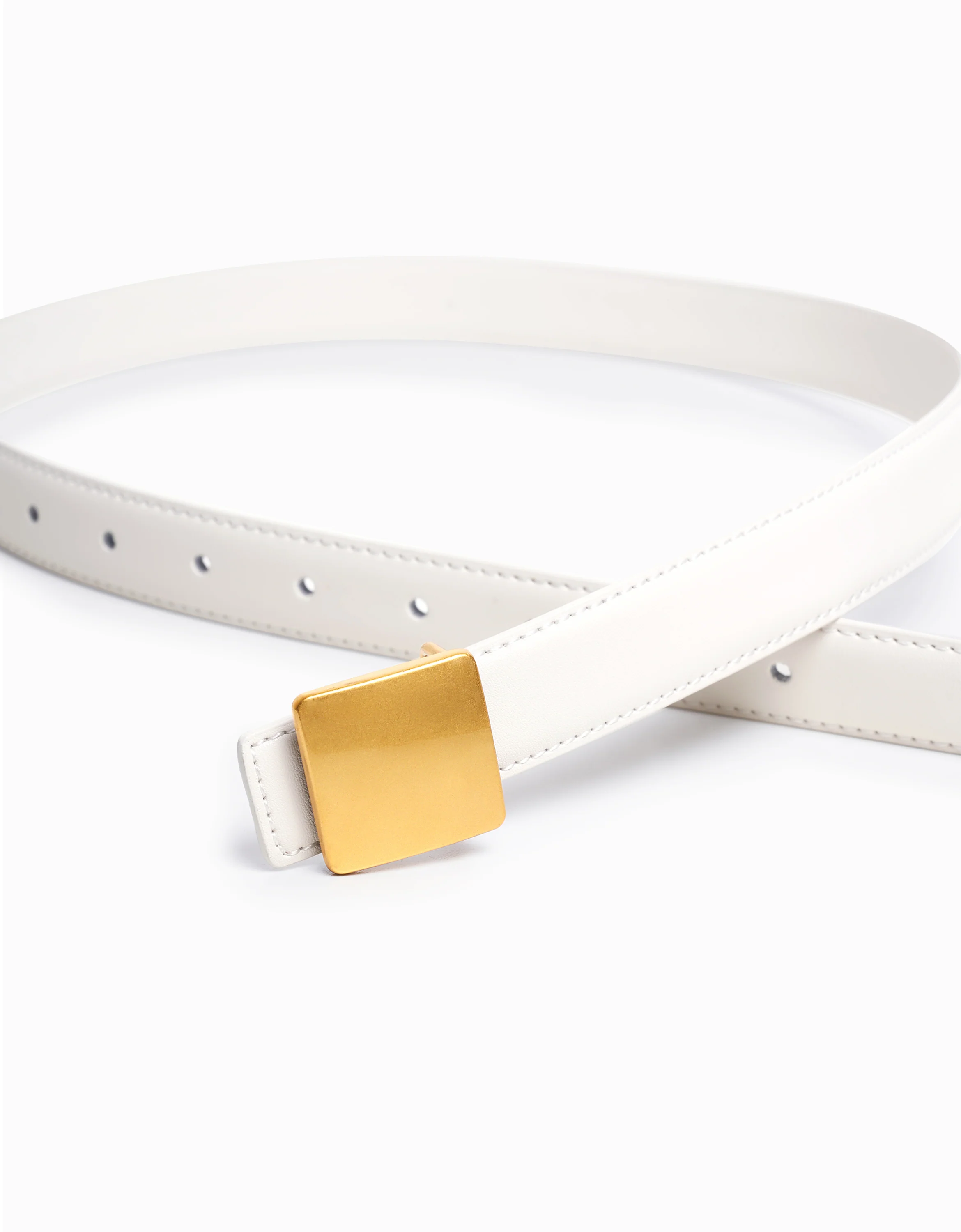 Leather Belt With Square Buckle - Image 18