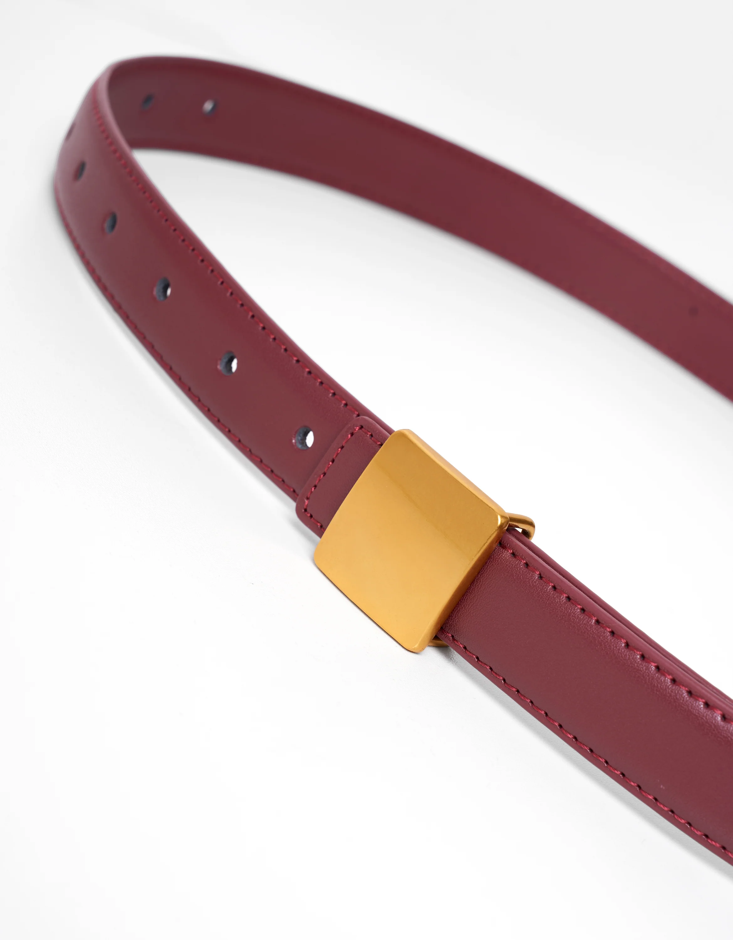 Leather Belt With Square Buckle - Image 20
