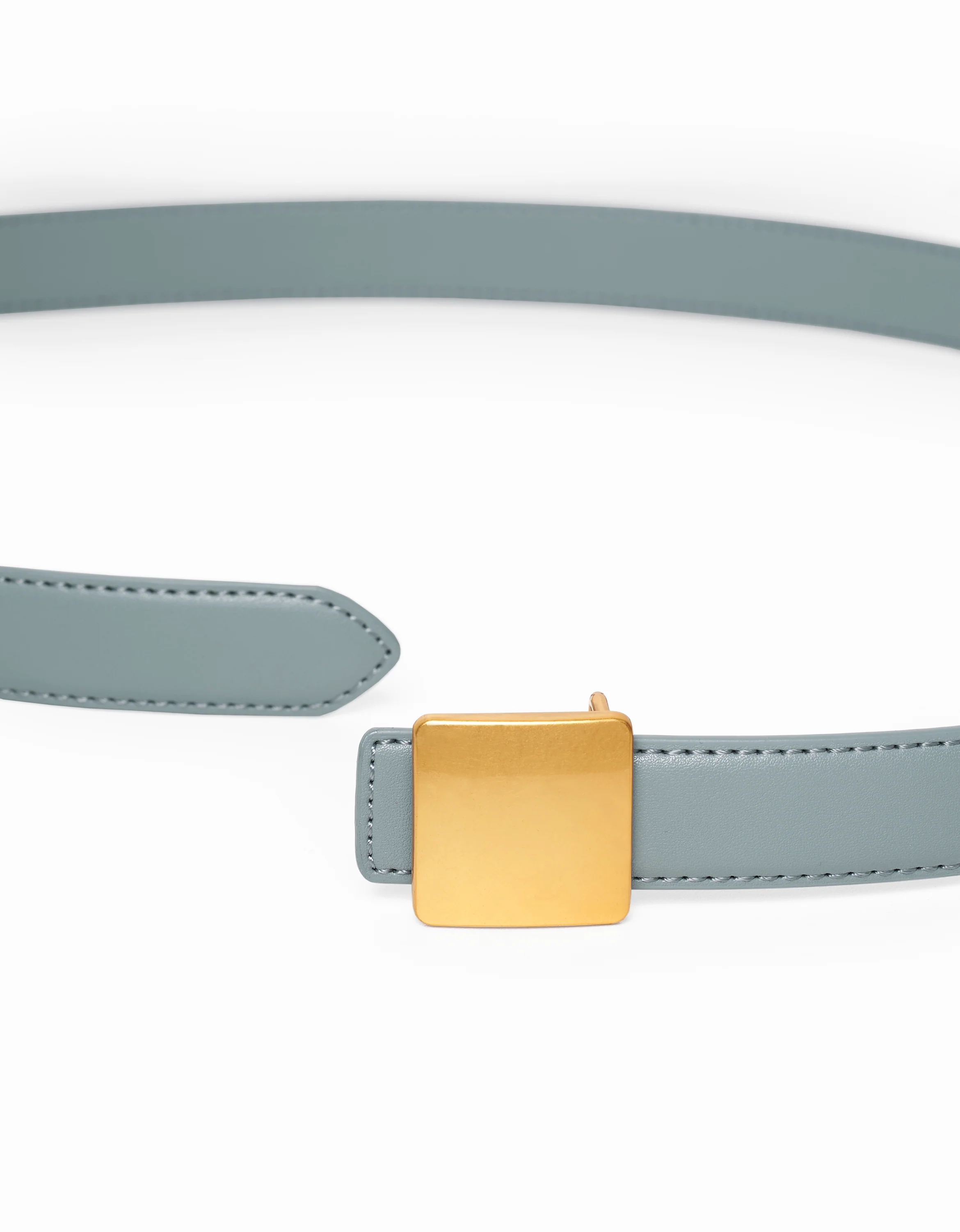 Leather Belt With Square Buckle - Image 3