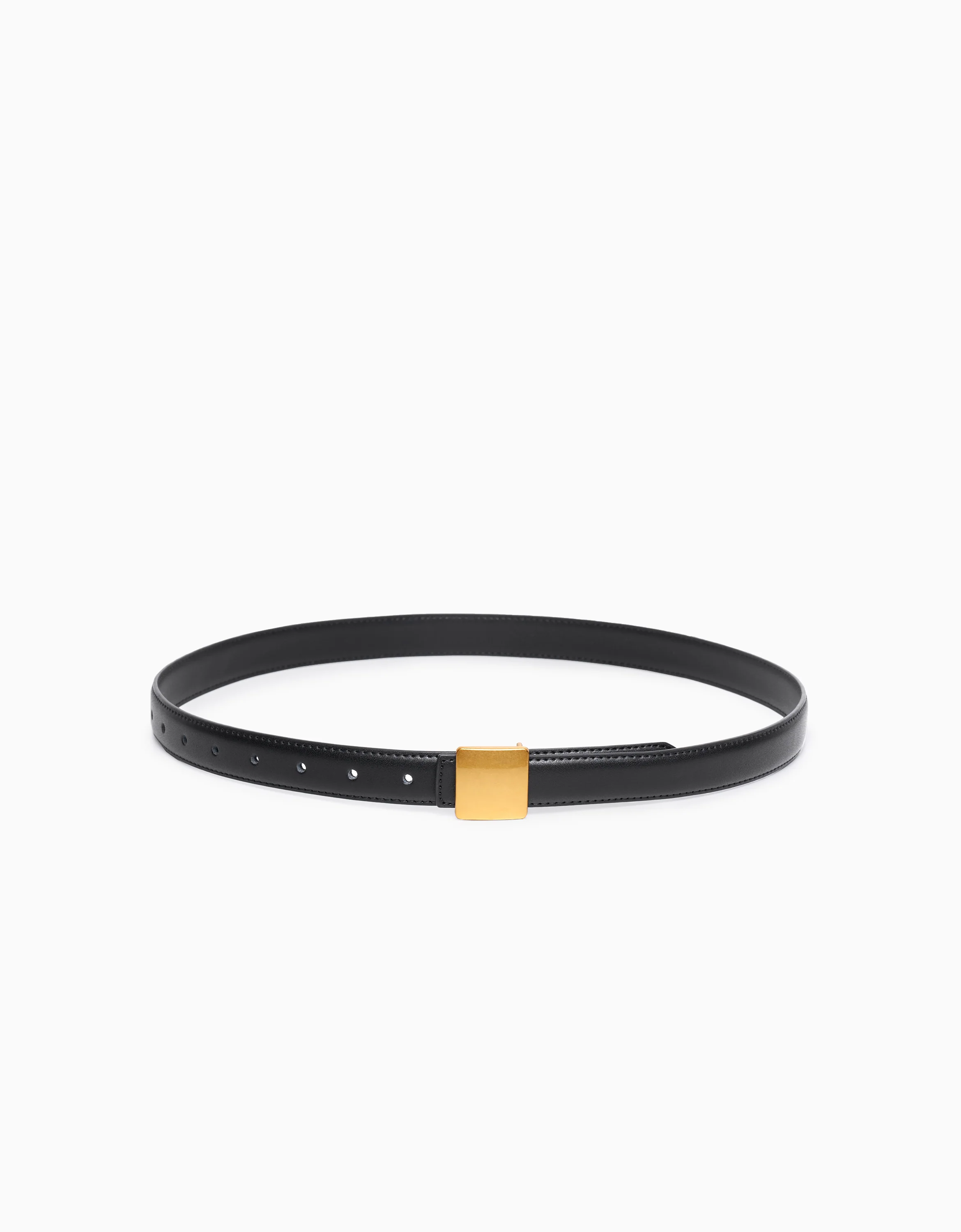 Leather Belt With Square Buckle - Image 4