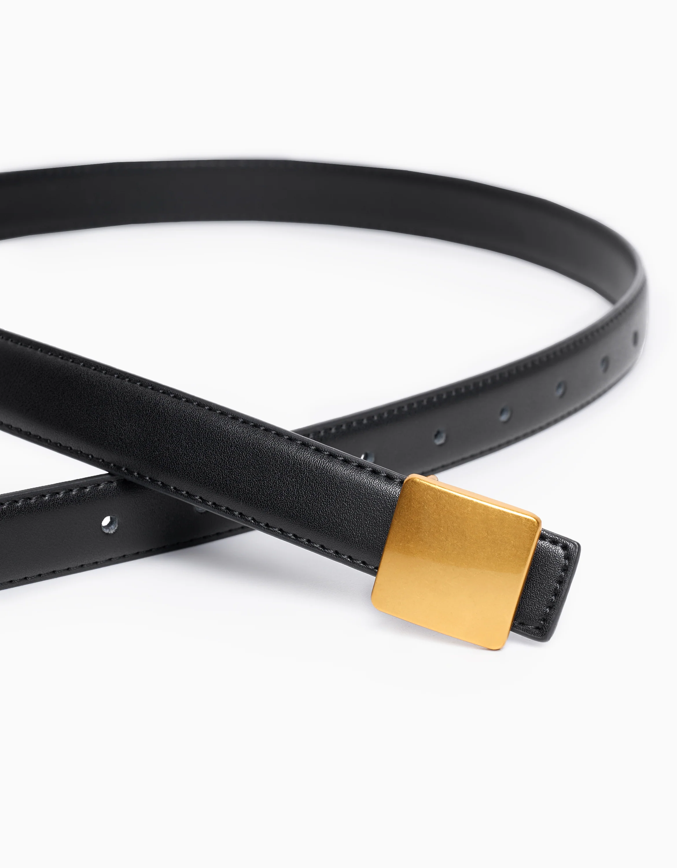 Leather Belt With Square Buckle - Image 5