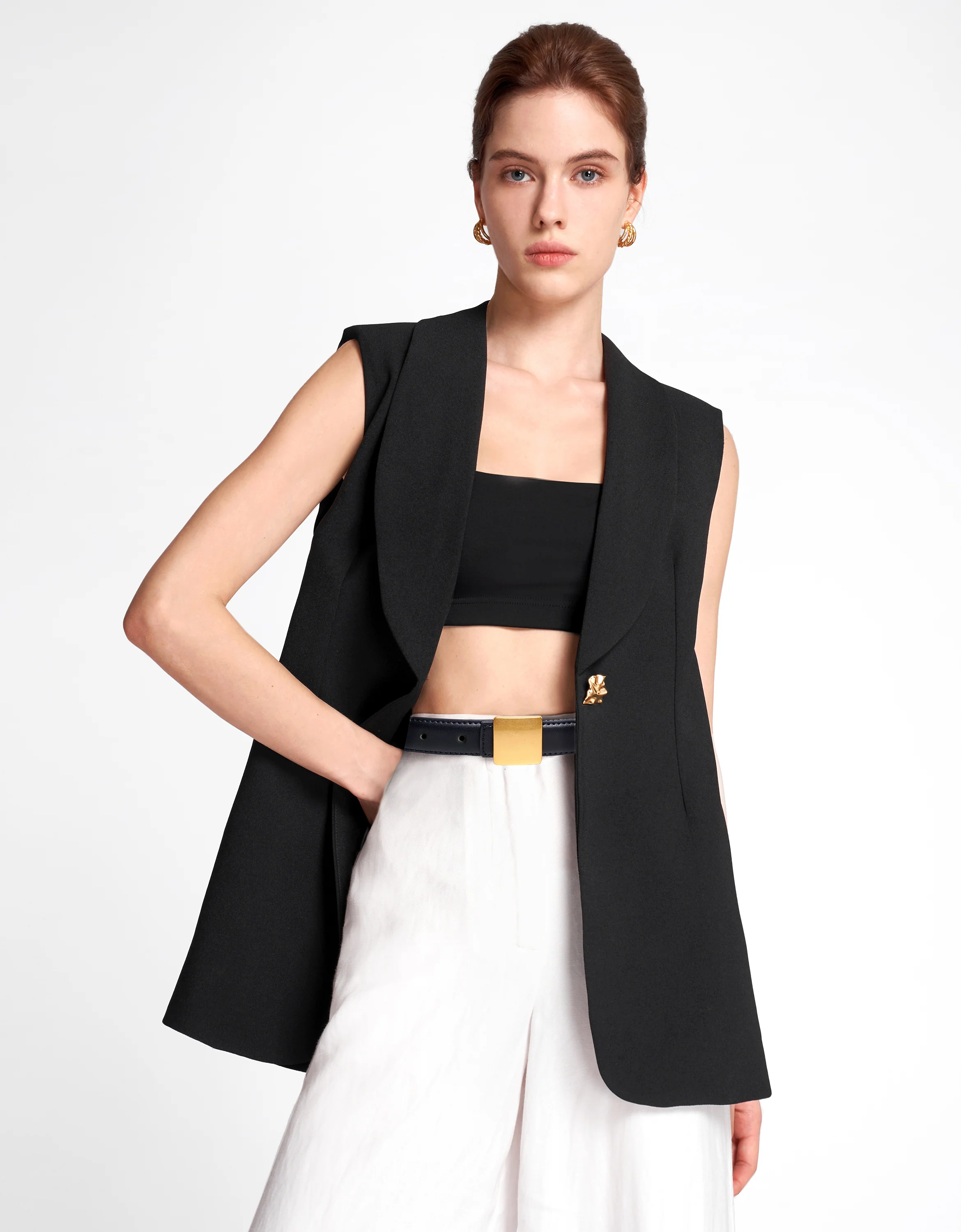 Leather Belt With Square Buckle - Image 8