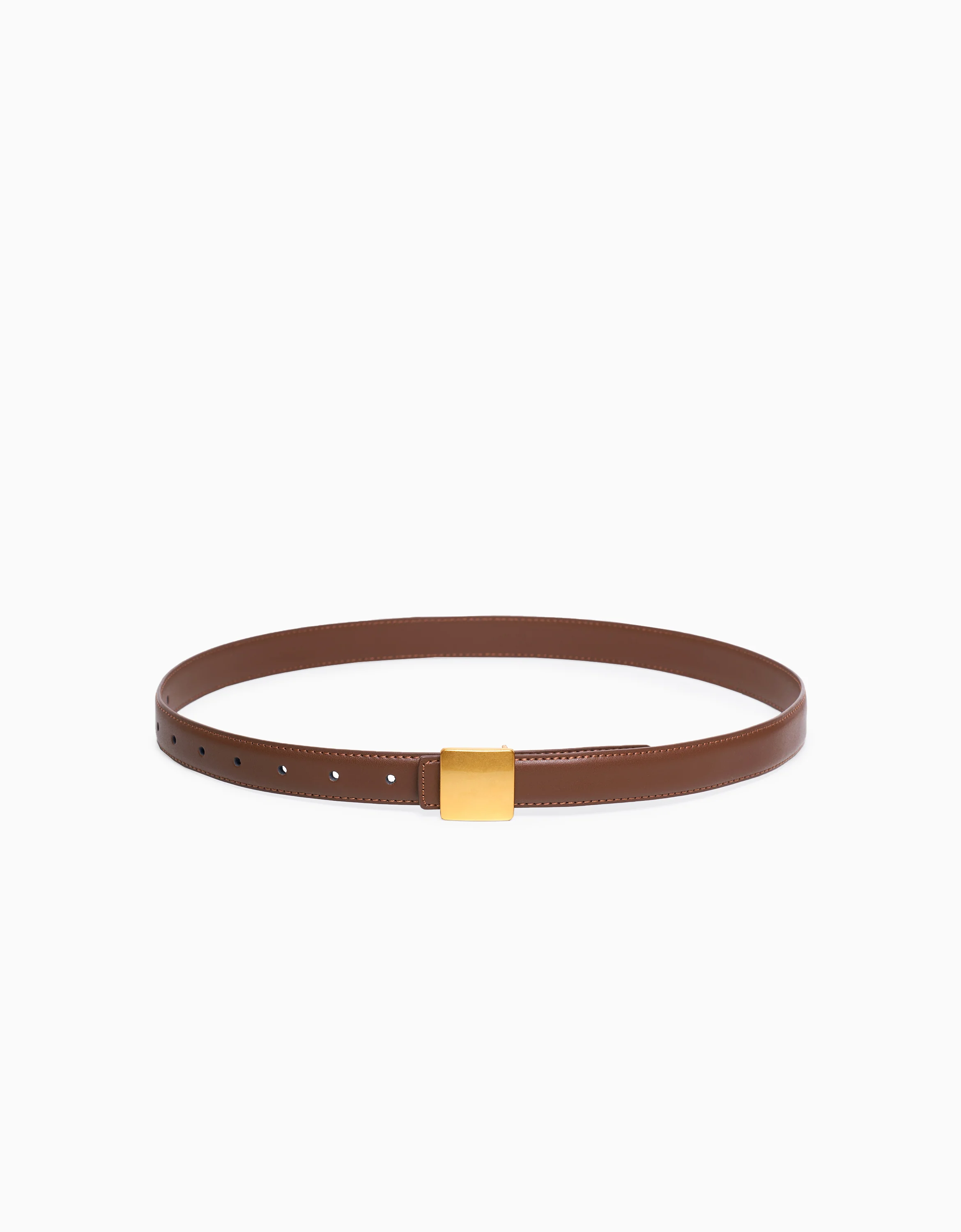 Leather Belt With Square Buckle - Image 9