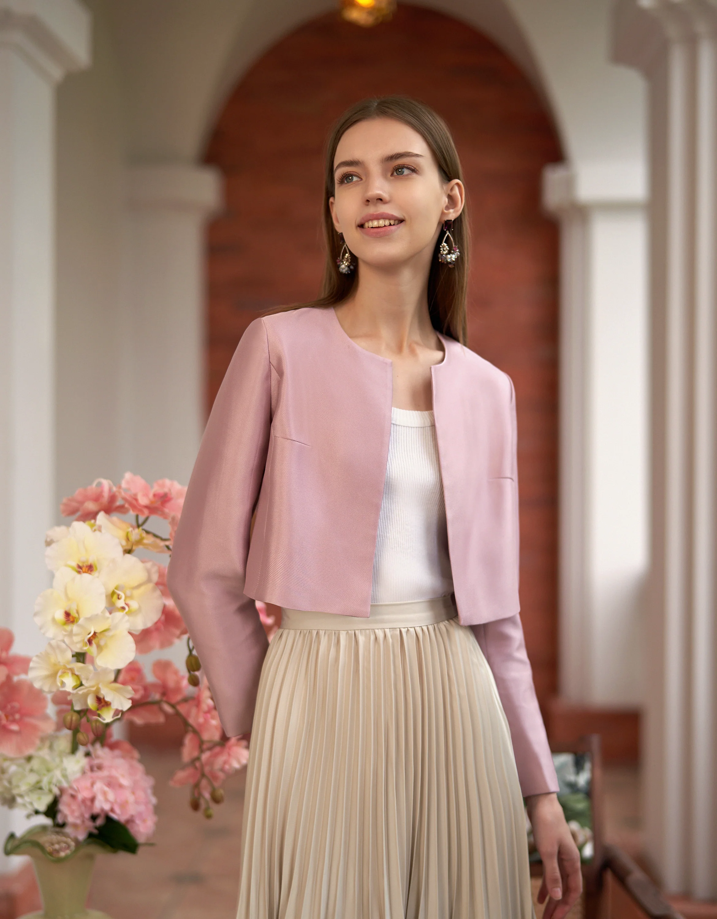 Long Sleeve Cropped Jacket - Image 2