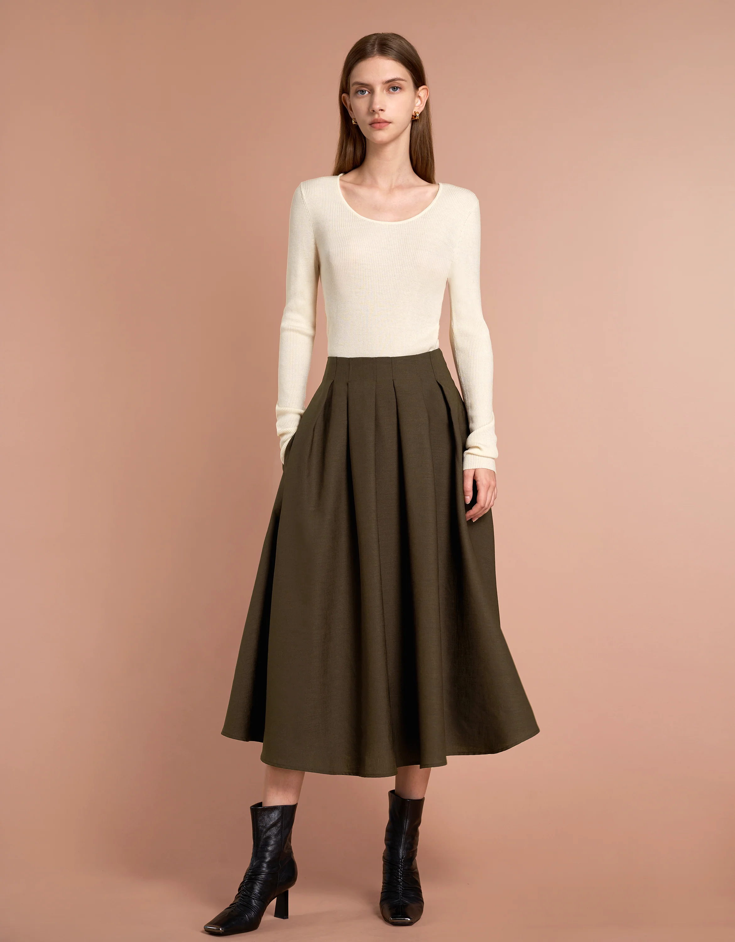 Long Sleeve Wool Knit Top