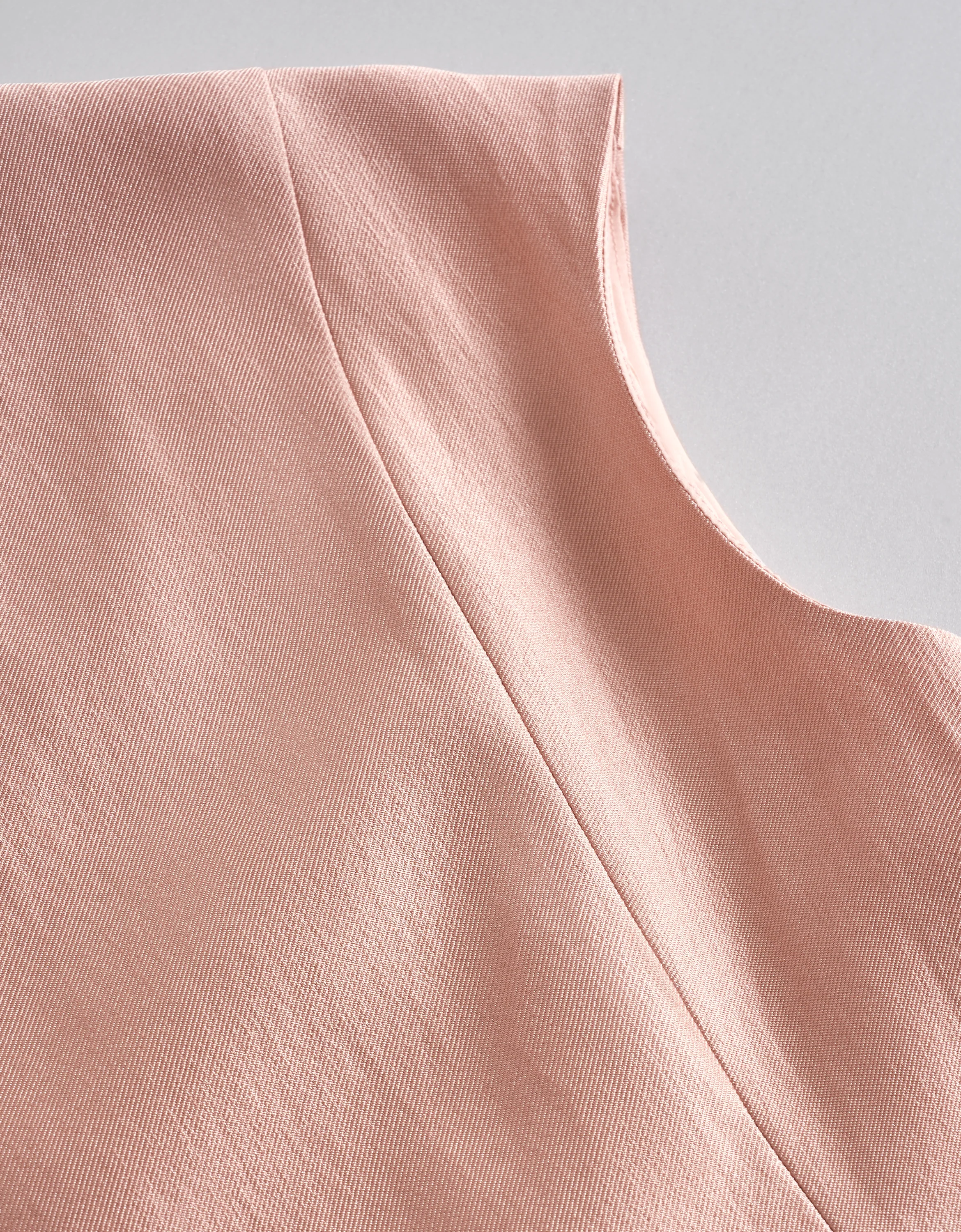 Mandarin Knot Button Overlap Front V-neck Top - Image 8
