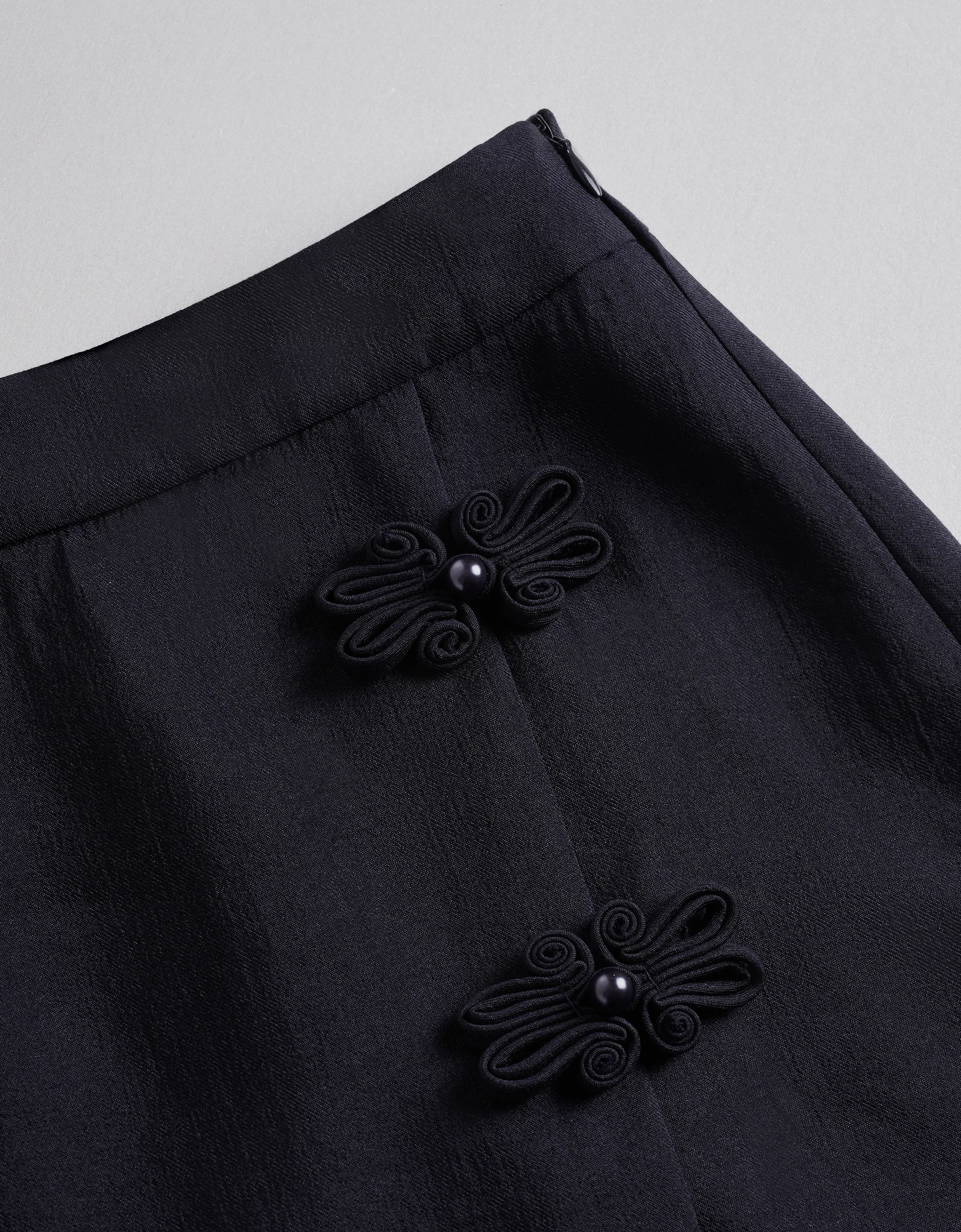 Mandarin Knot Buttons A-line Skirt - Image 23