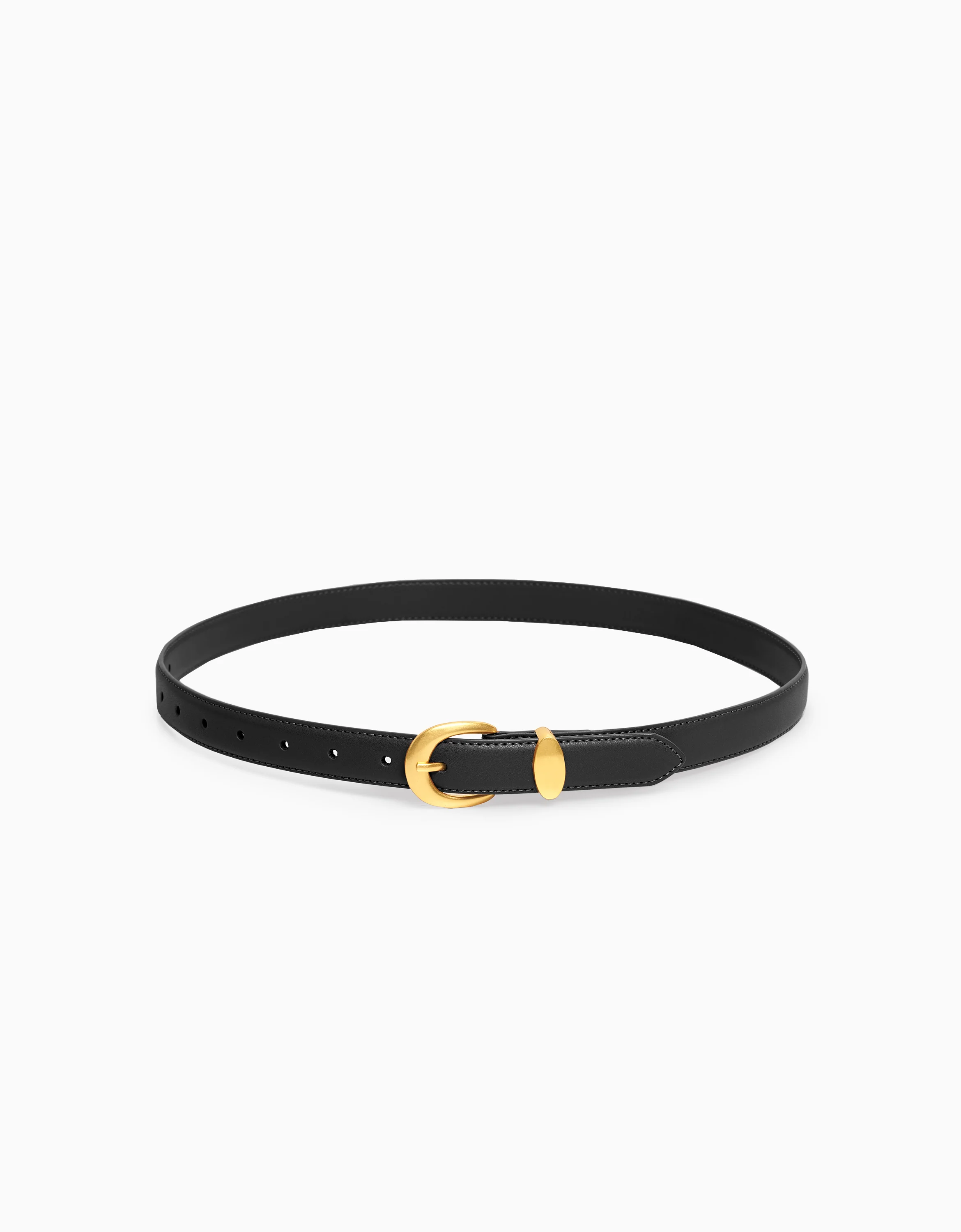 Metal Horseshoe Buckle Leather Belt - Image 6