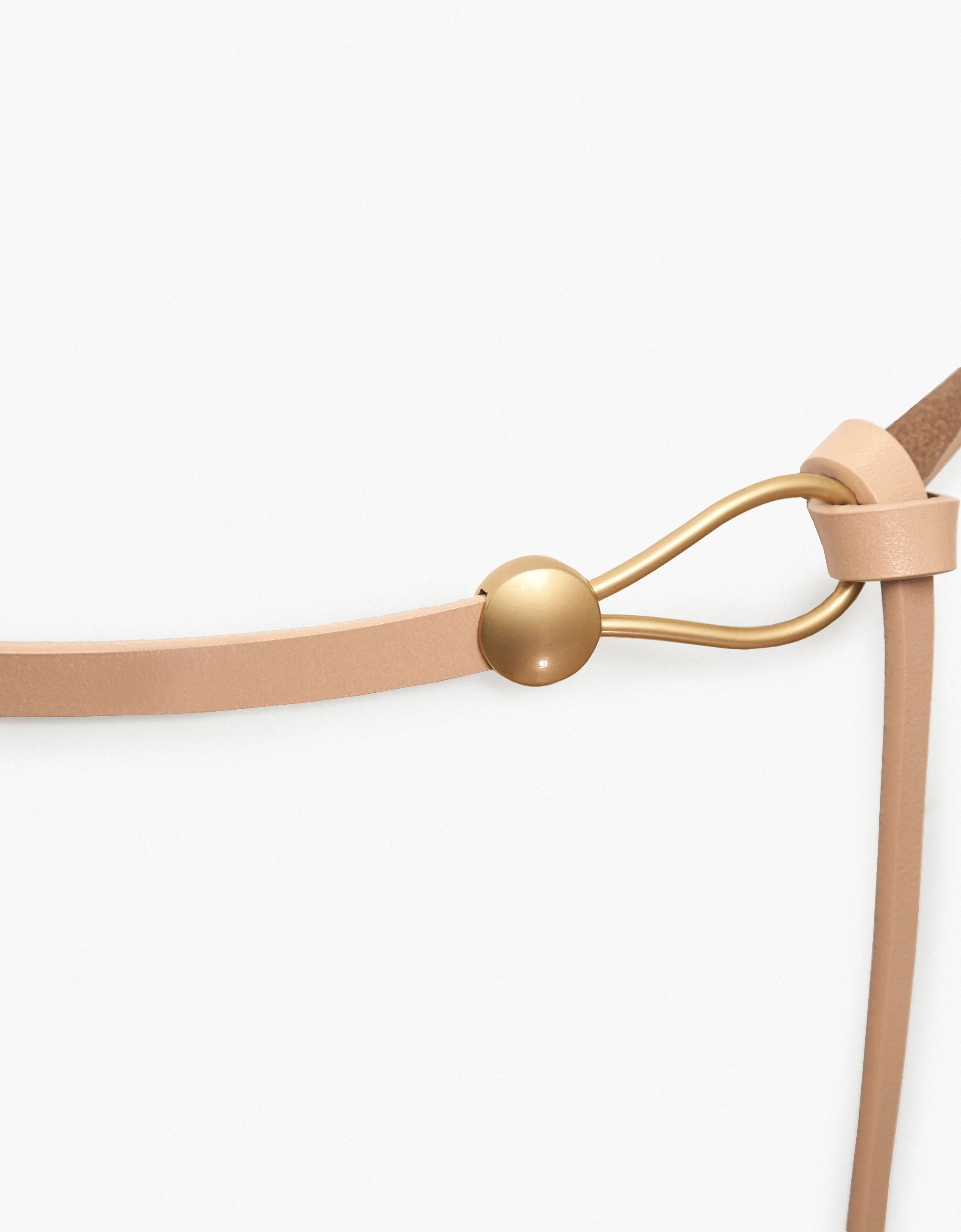 Metallic Buckle Leather Belt - Image 2