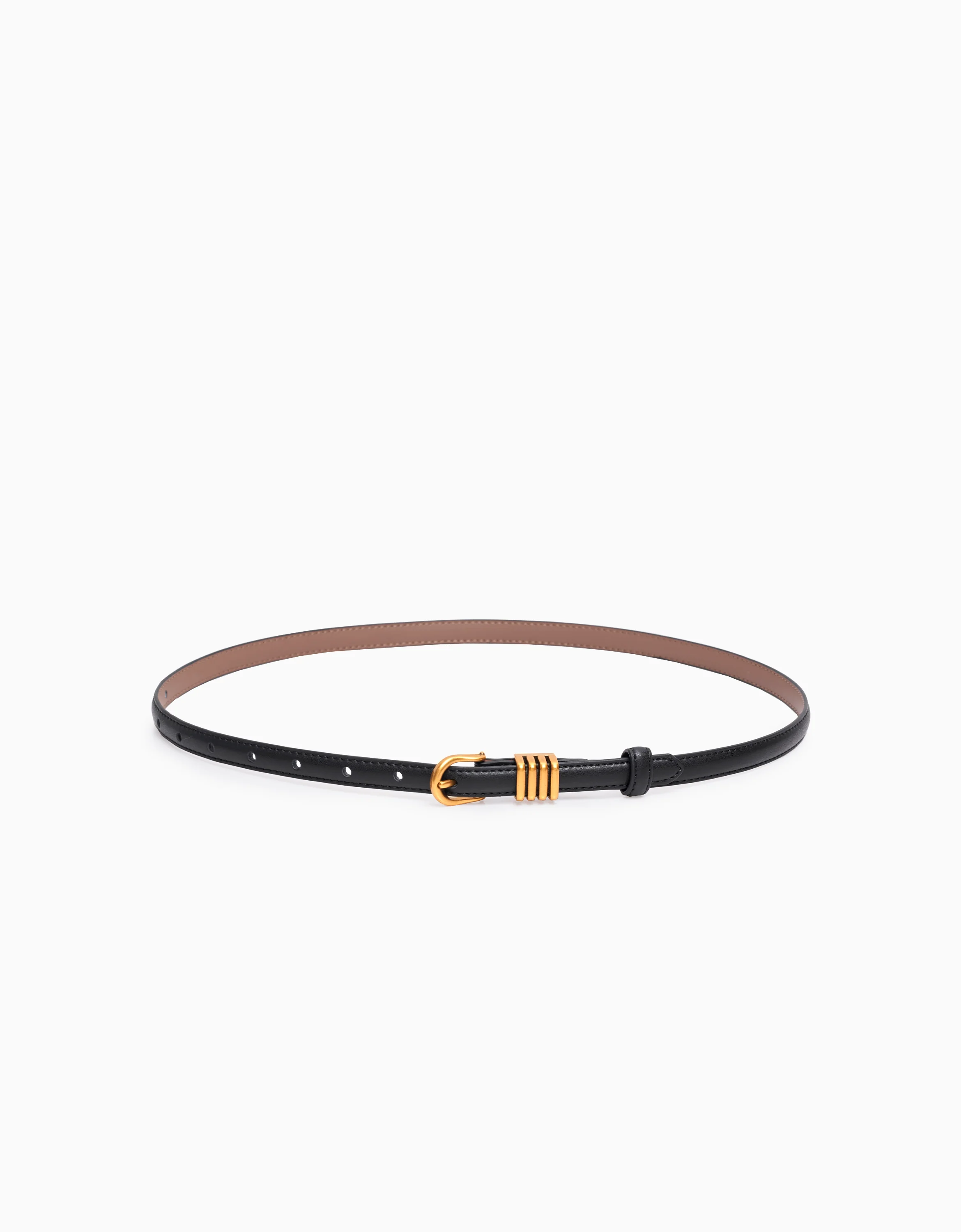 Multi Metal Loop Leather Belt