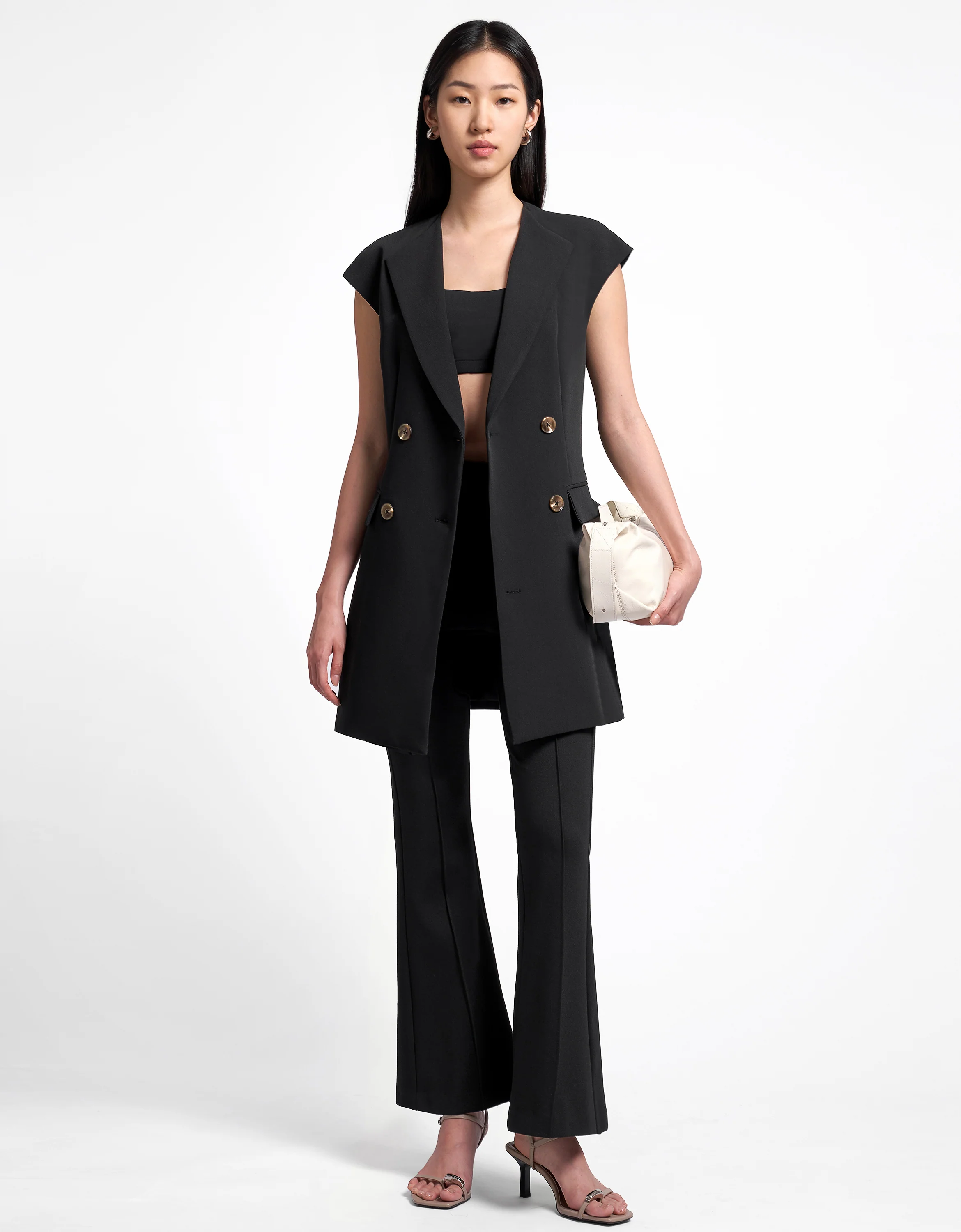 Notched Lapel Double-breasted Dress - Image 9