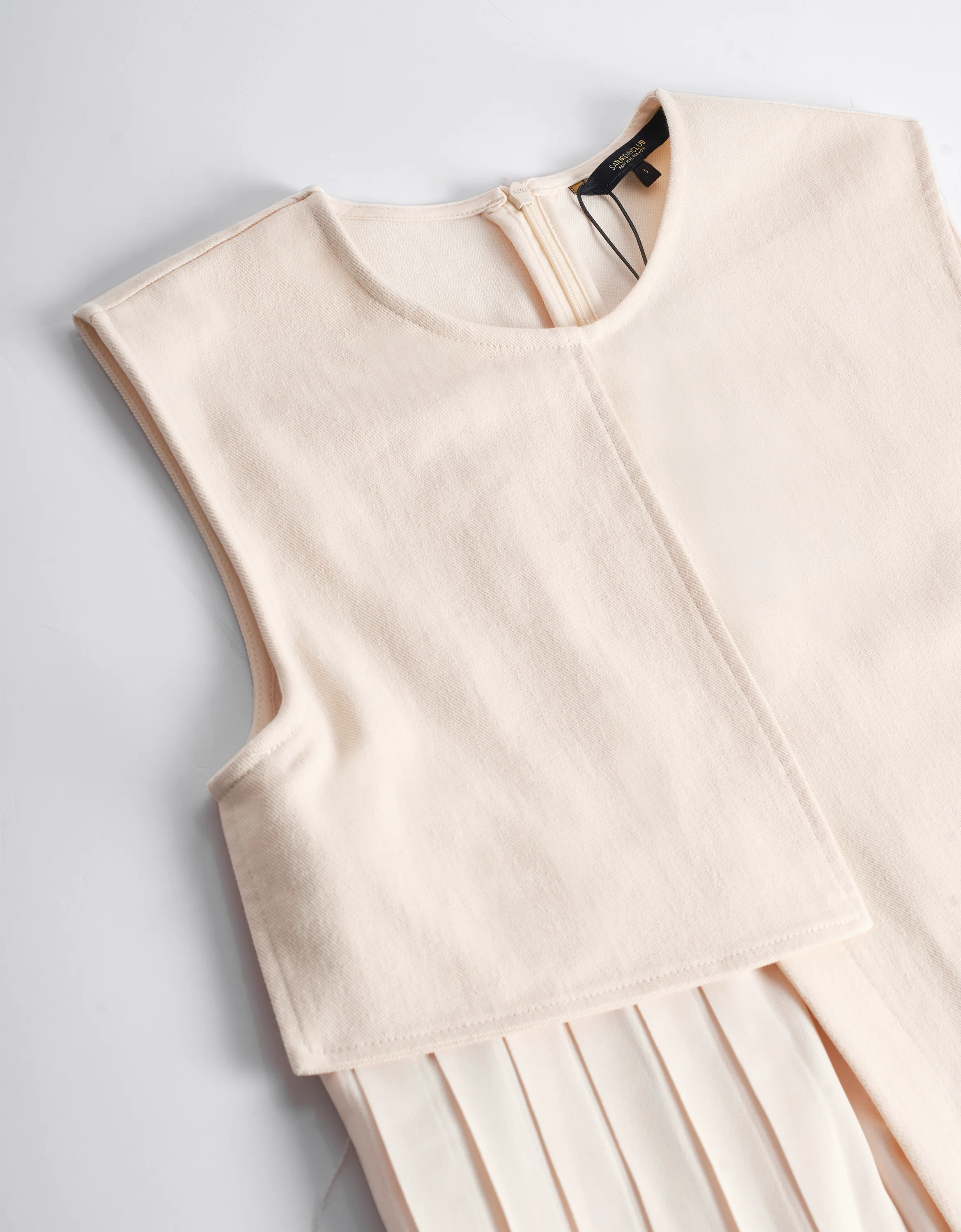 Pleated Panel Denim Midi Dress - Image 28