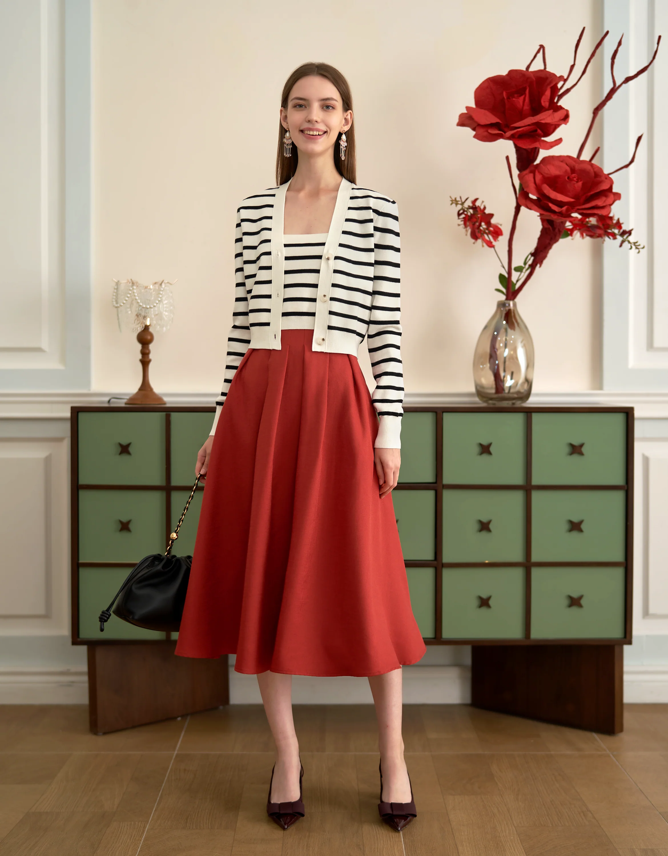 Pleated Waist A-line Skirt - Image 4