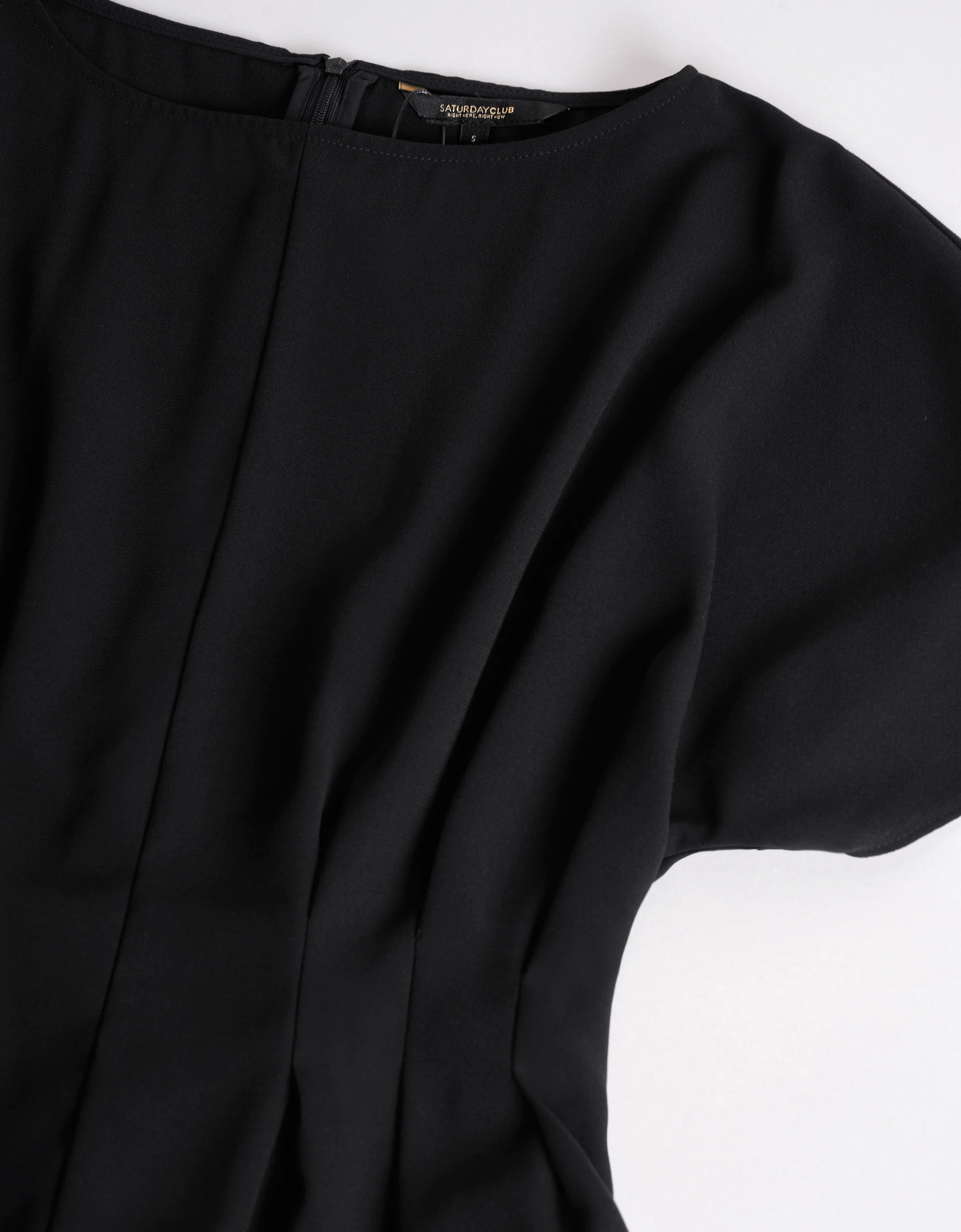 Pleated Waist Round Neck Short Sleeve Top - Image 20