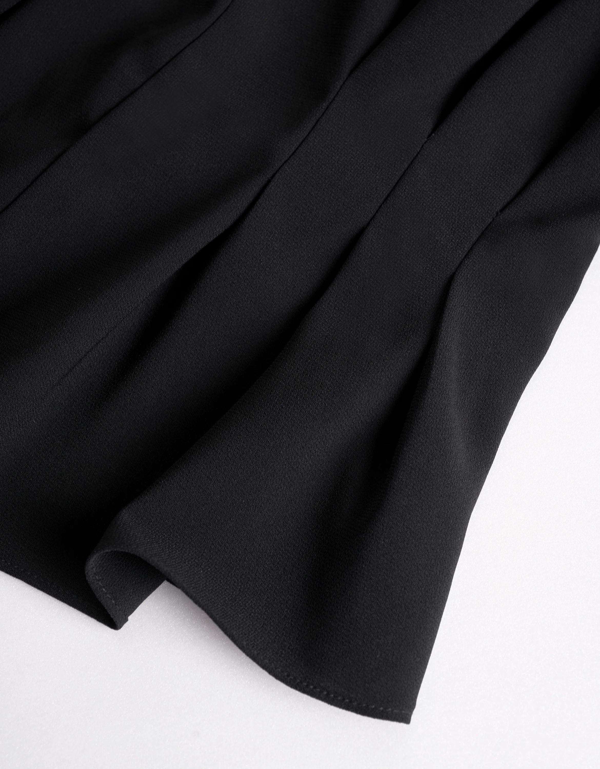 Pleated Waist Round Neck Short Sleeve Top - Image 21