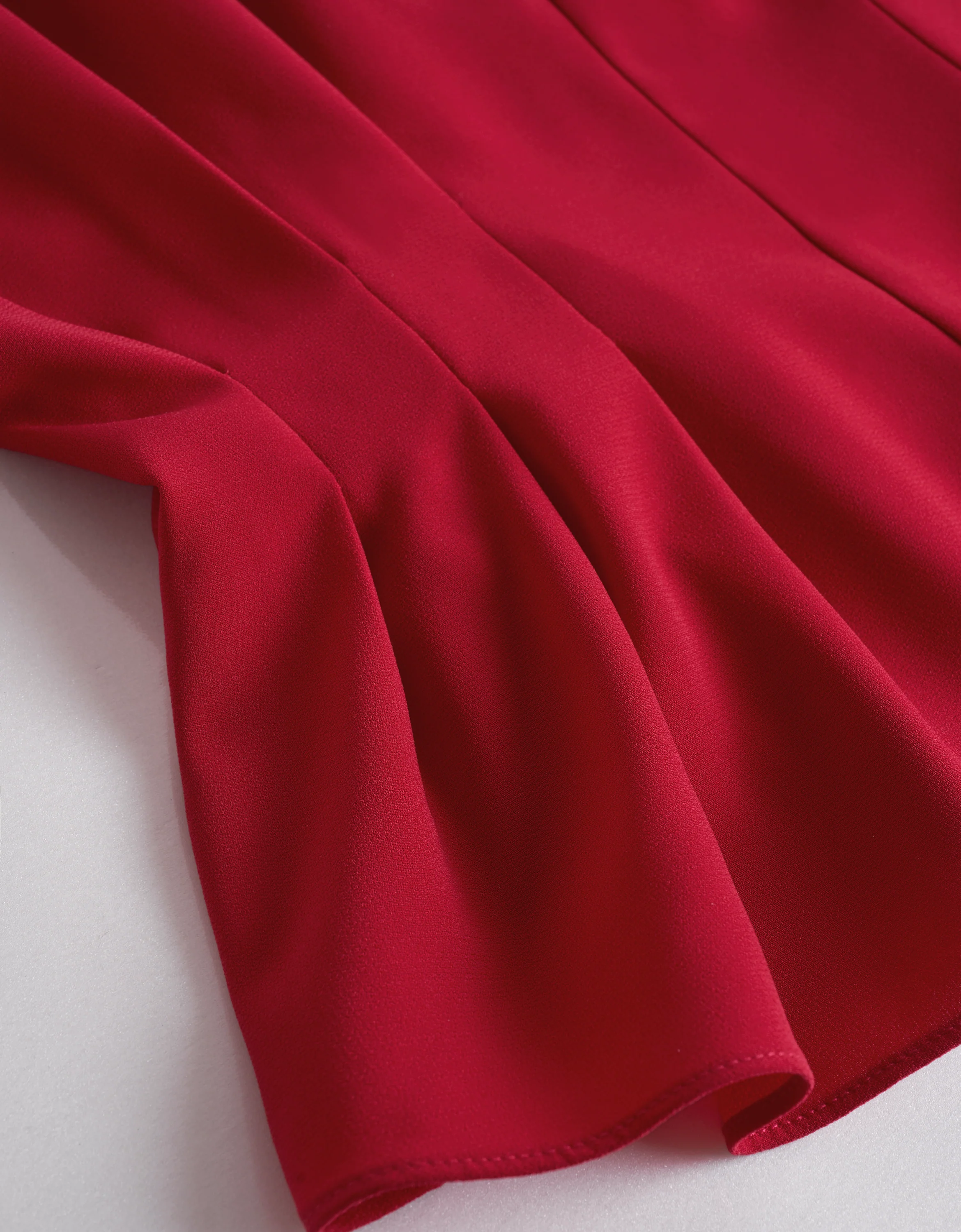 Pleated Waist Round Neck Short Sleeve Top - Image 6