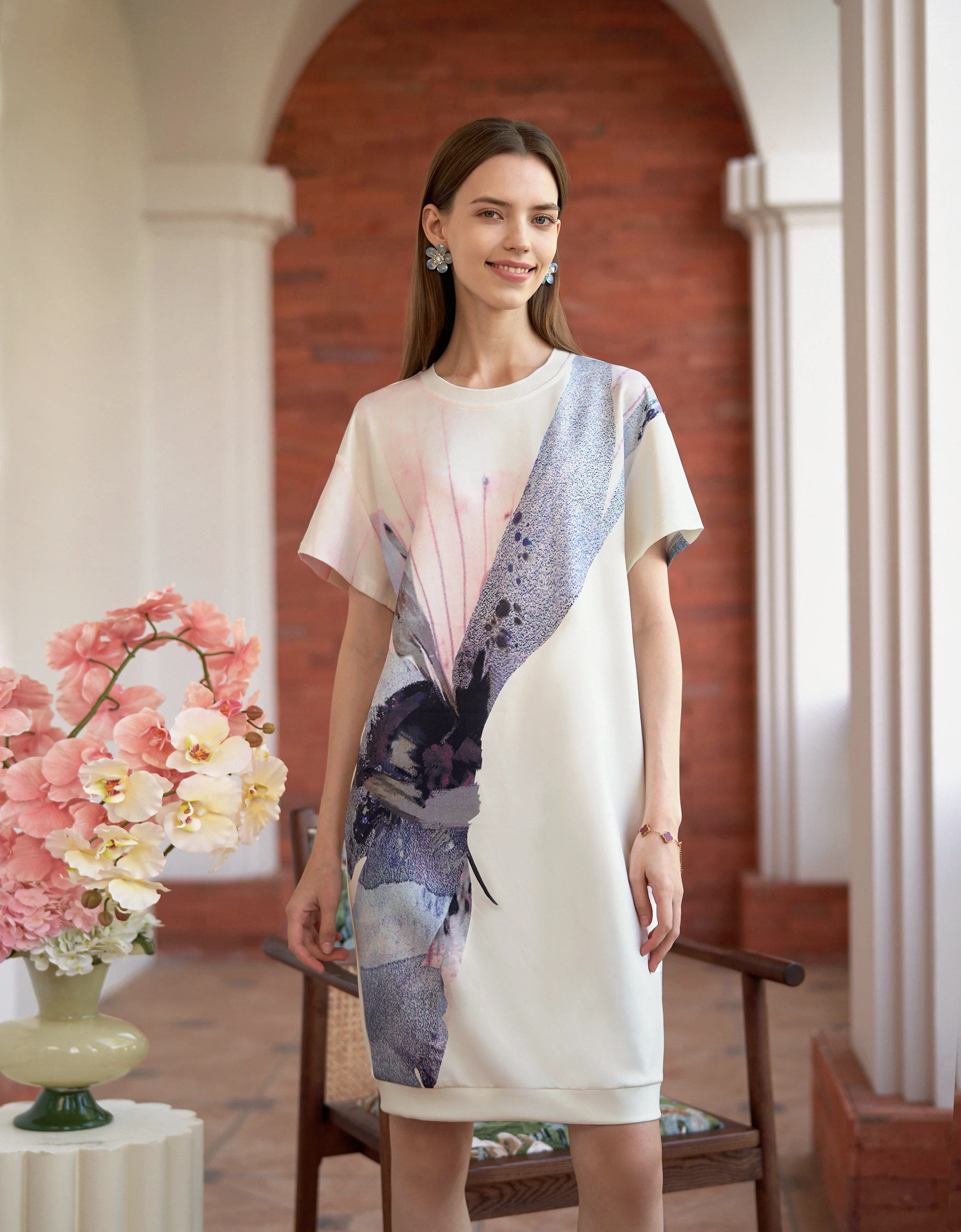 Printed T-Shirt Dress - Image 2