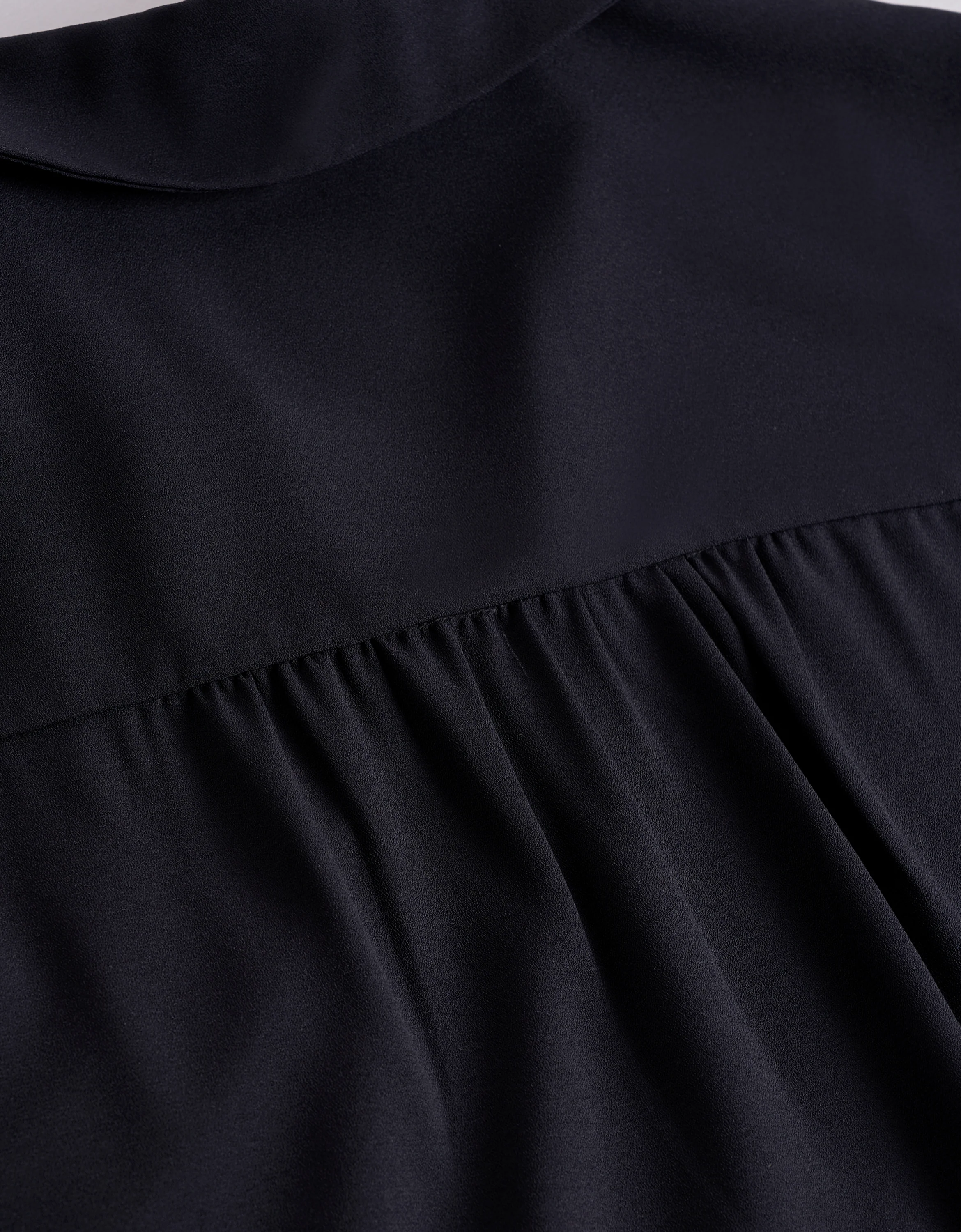 Raglan Sleeves Collared V-neck Top - Image 13