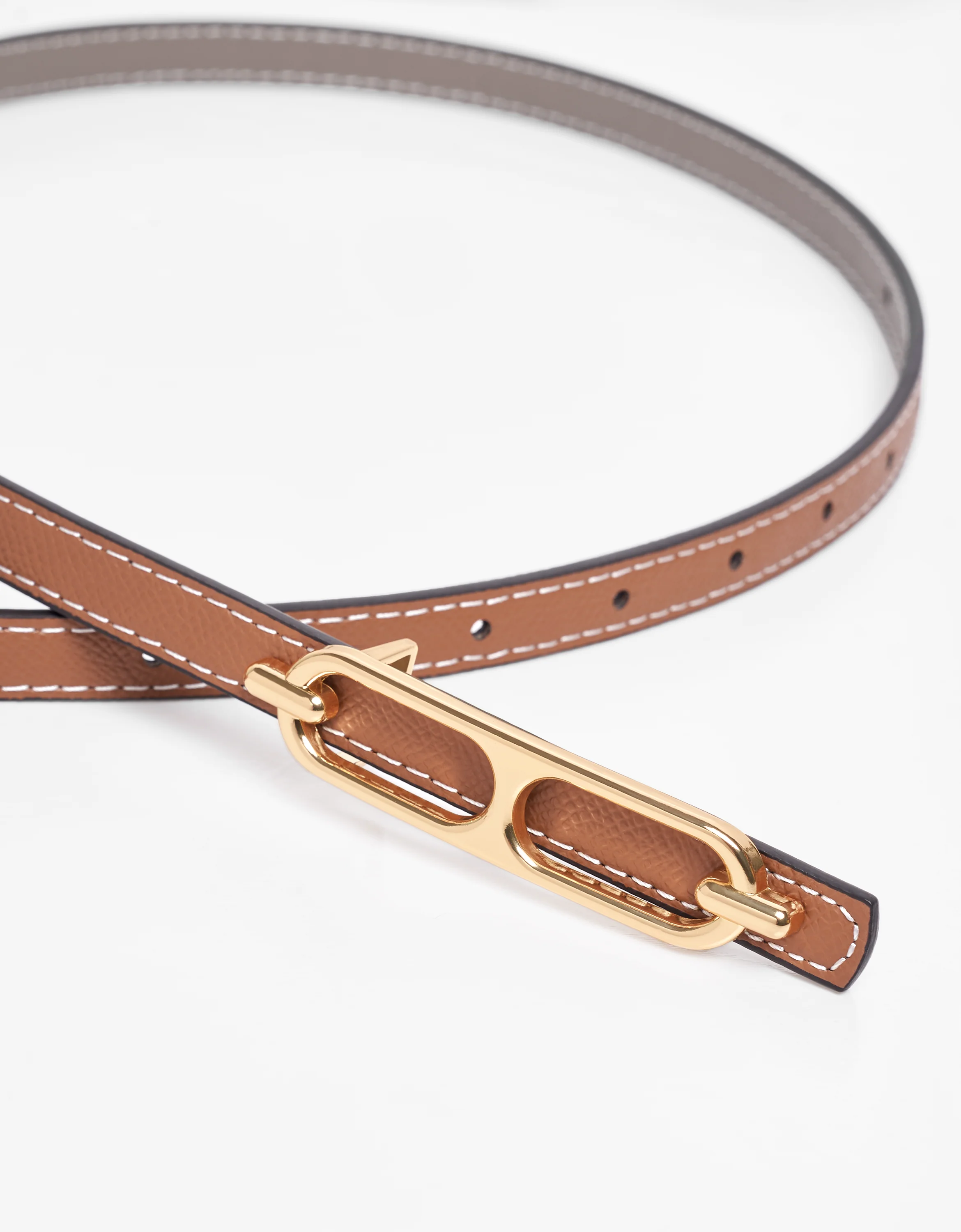 Reversible Thin Leather Belt - Image 12