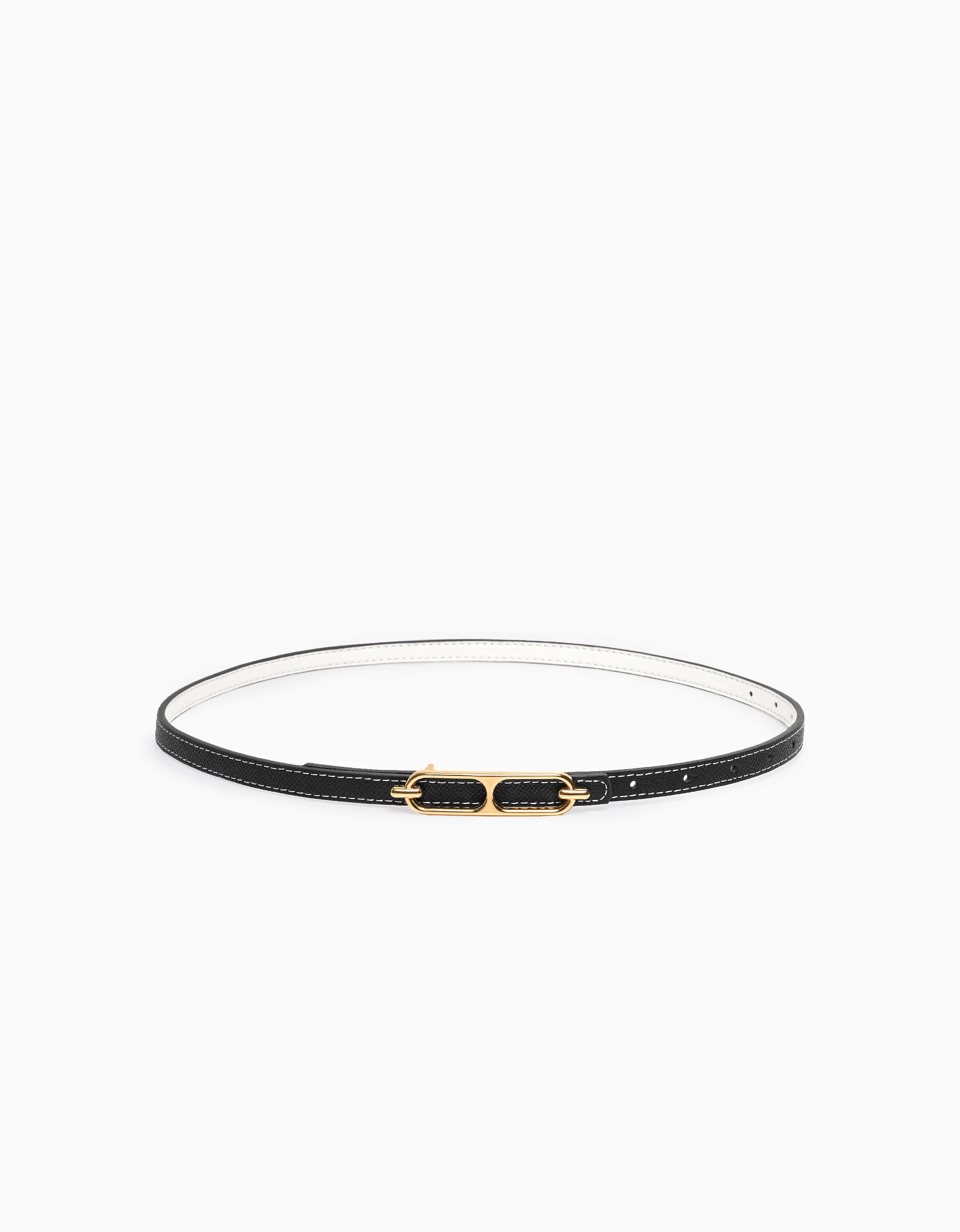 Reversible Thin Leather Belt - Image 2