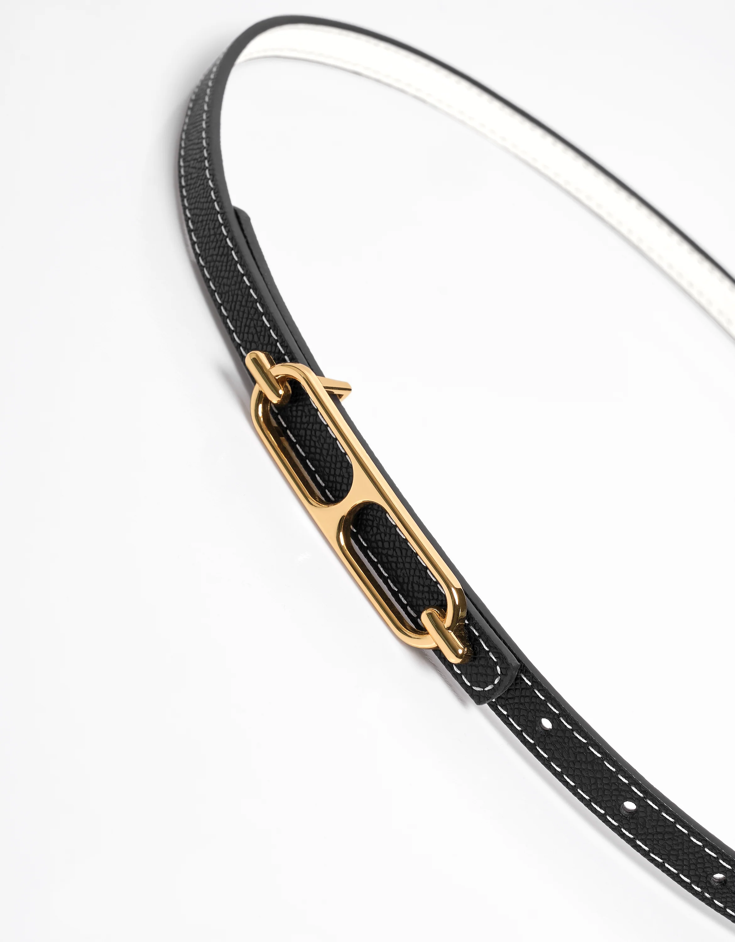 Reversible Thin Leather Belt - Image 3