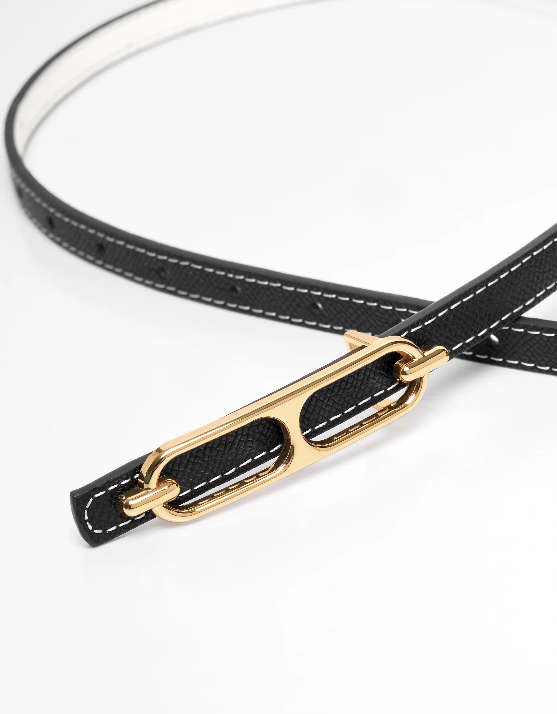 Reversible Thin Leather Belt - Image 4