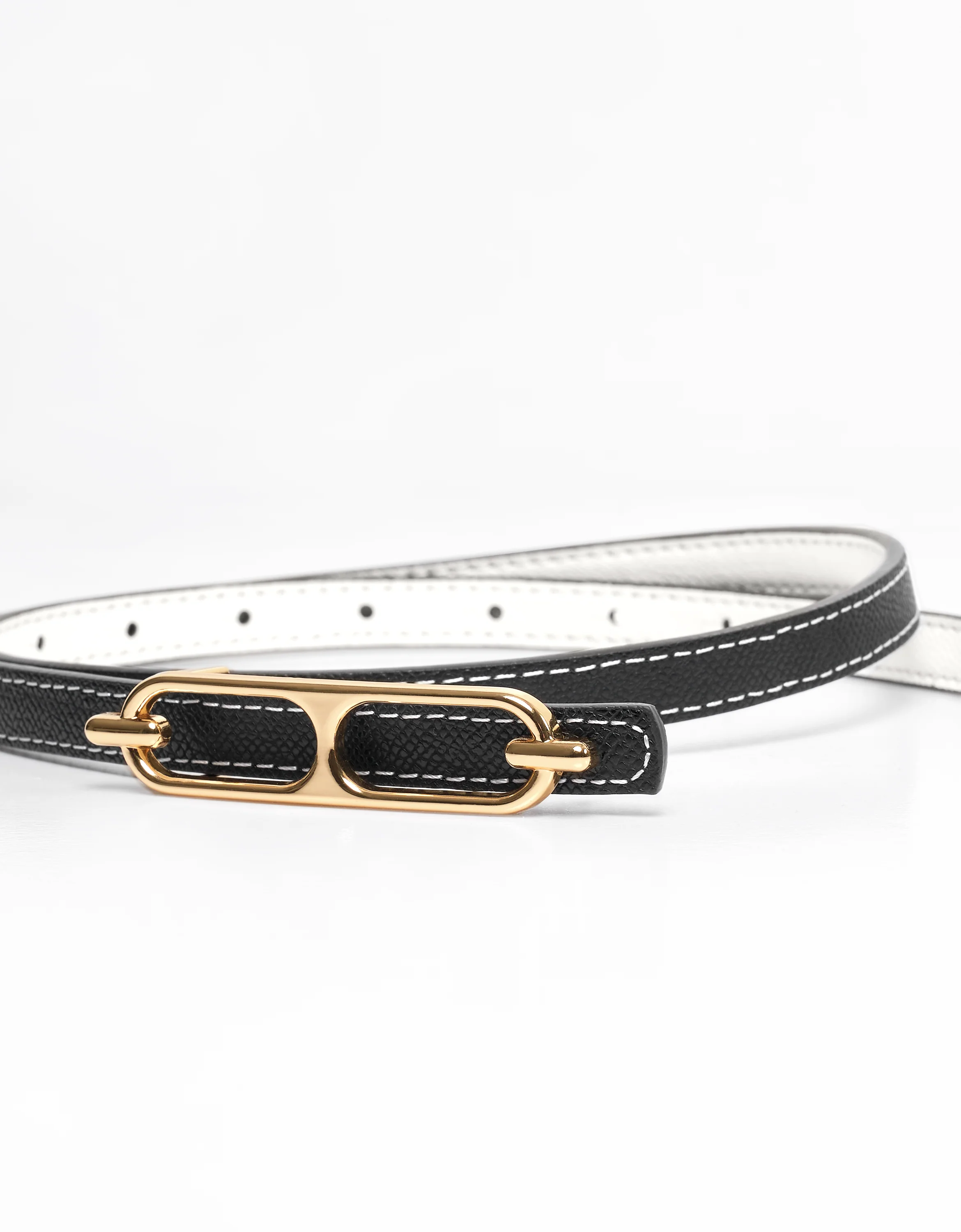 Reversible Thin Leather Belt - Image 5