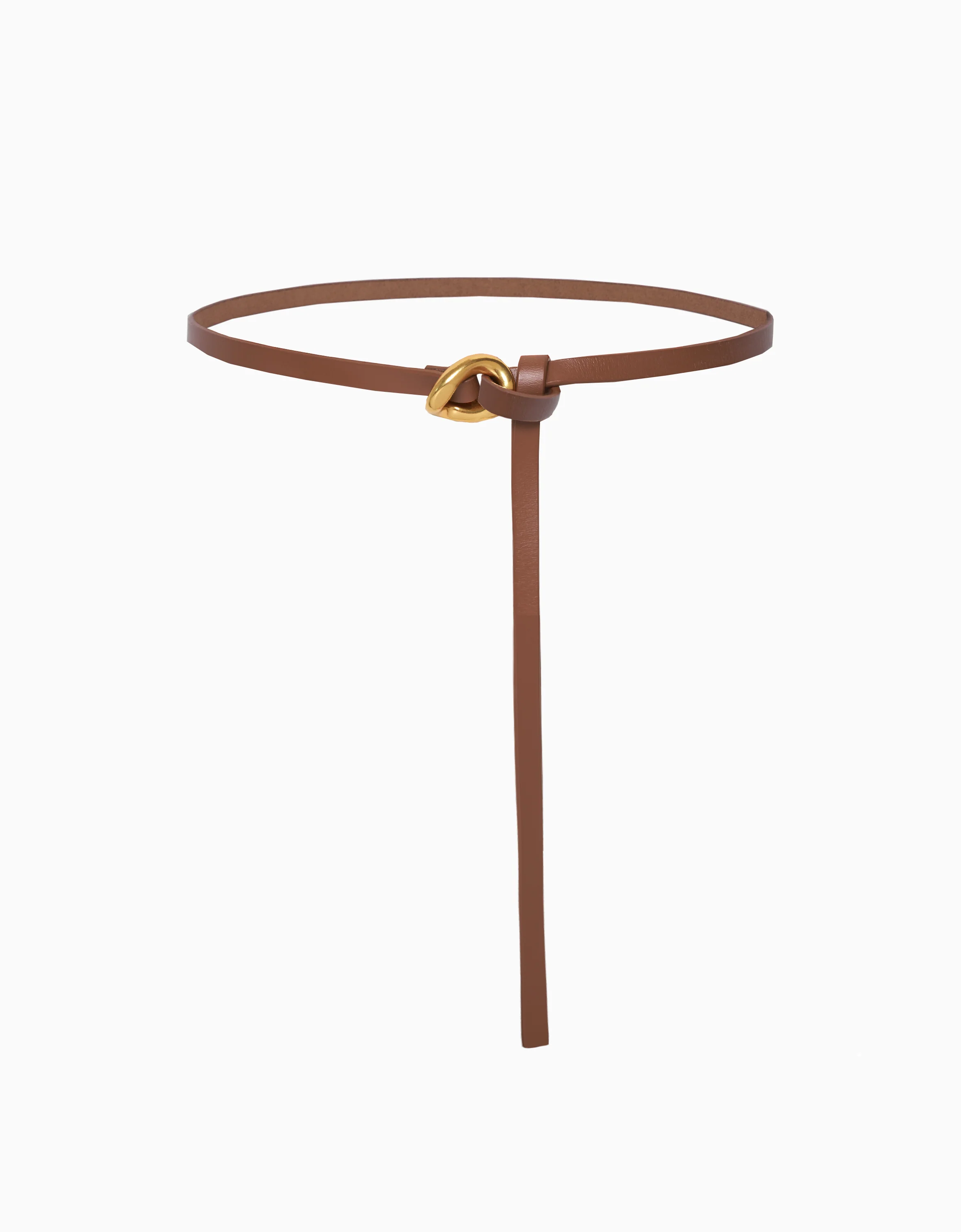 Ring Buckle Leather Tie Belt - Image 4