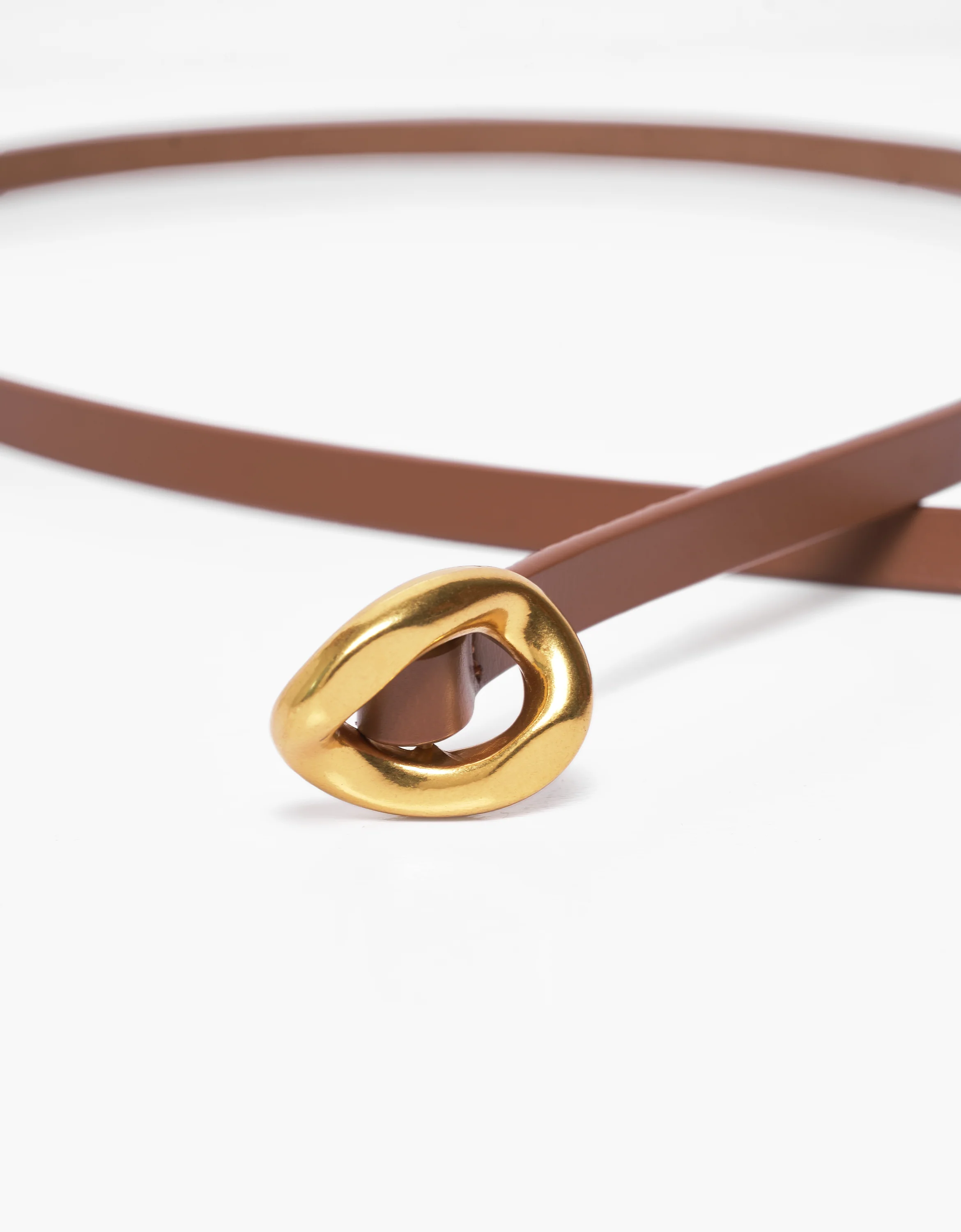 Ring Buckle Leather Tie Belt - Image 5