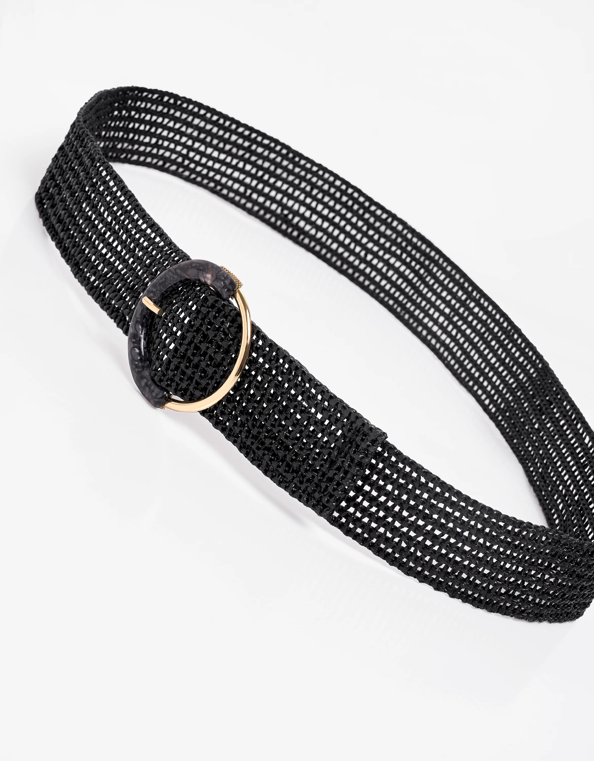 Round Buckle Braided Belt - Image 2