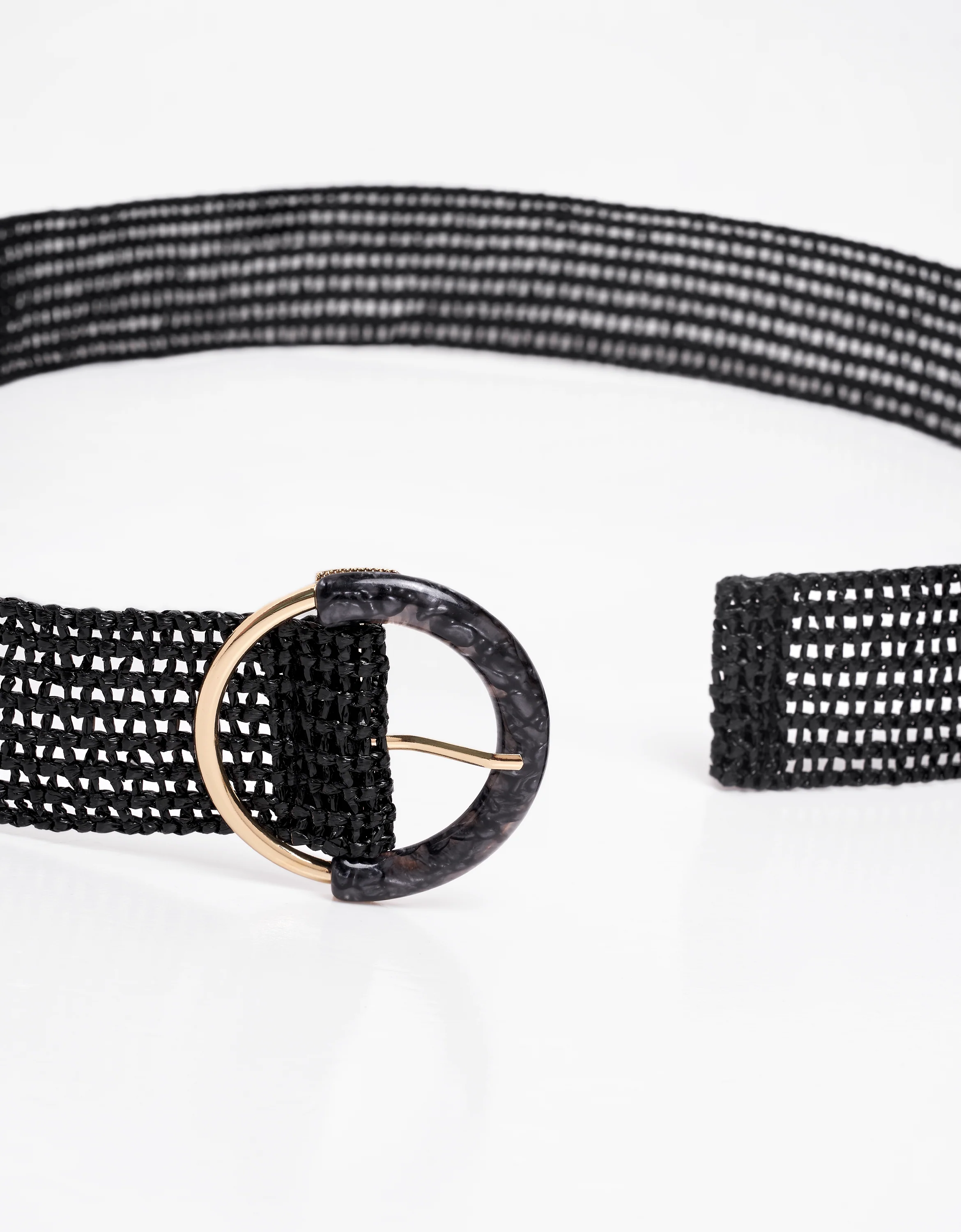 Round Buckle Braided Belt - Image 3
