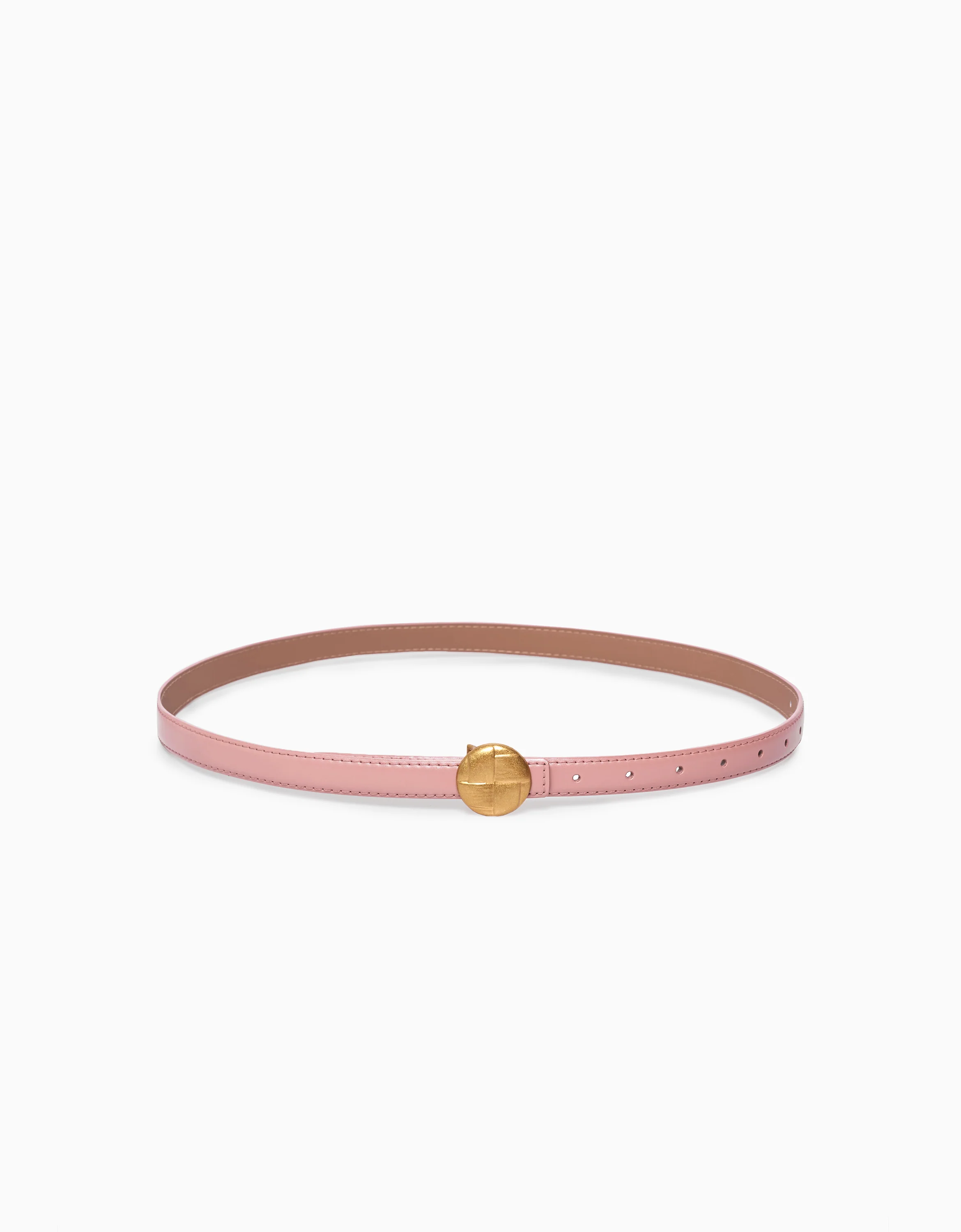 Round Buckle Leather Belt - Image 13