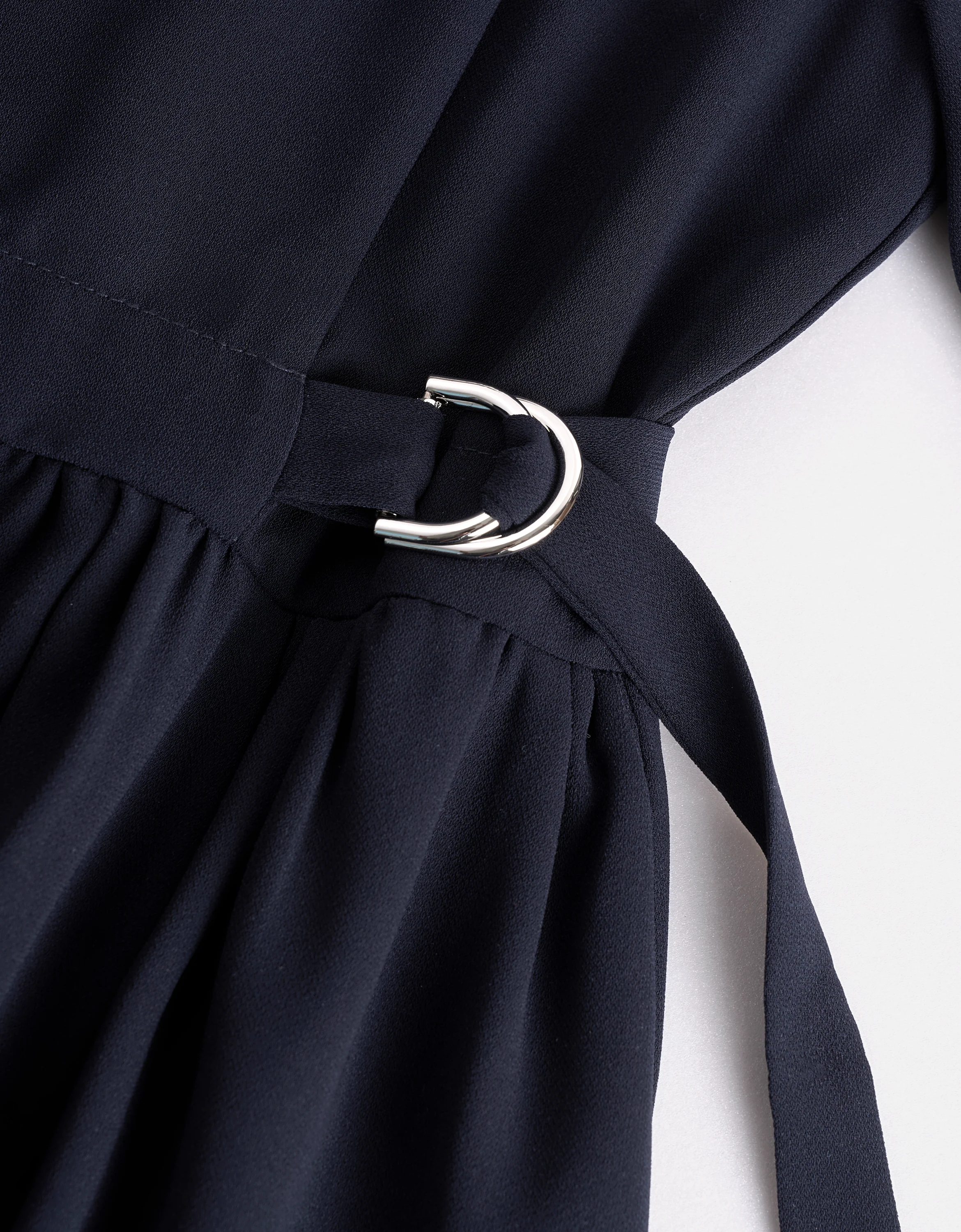 Round Neck Long Puff Sleeve Dress - Image 6