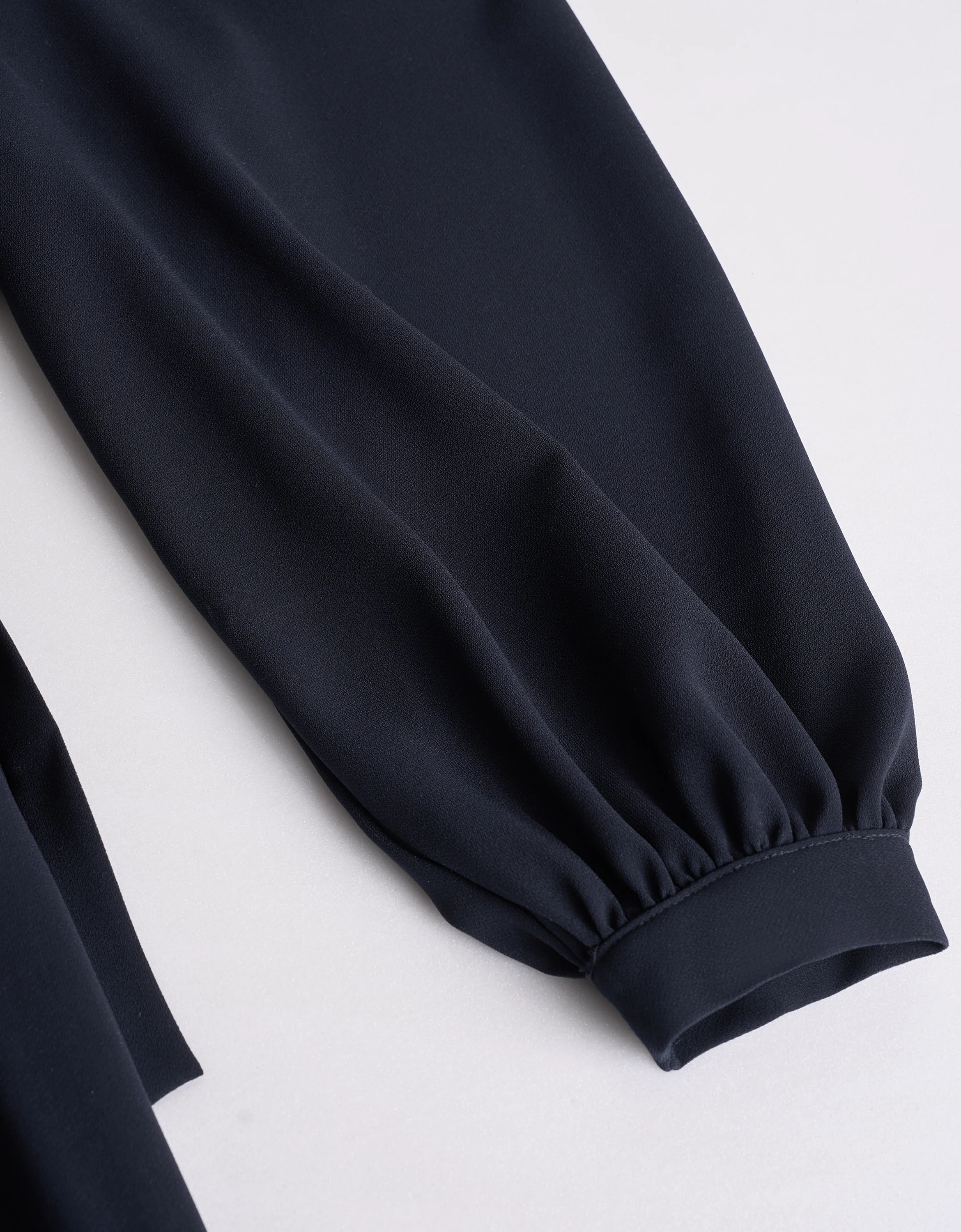 Round Neck Long Puff Sleeve Dress - Image 7