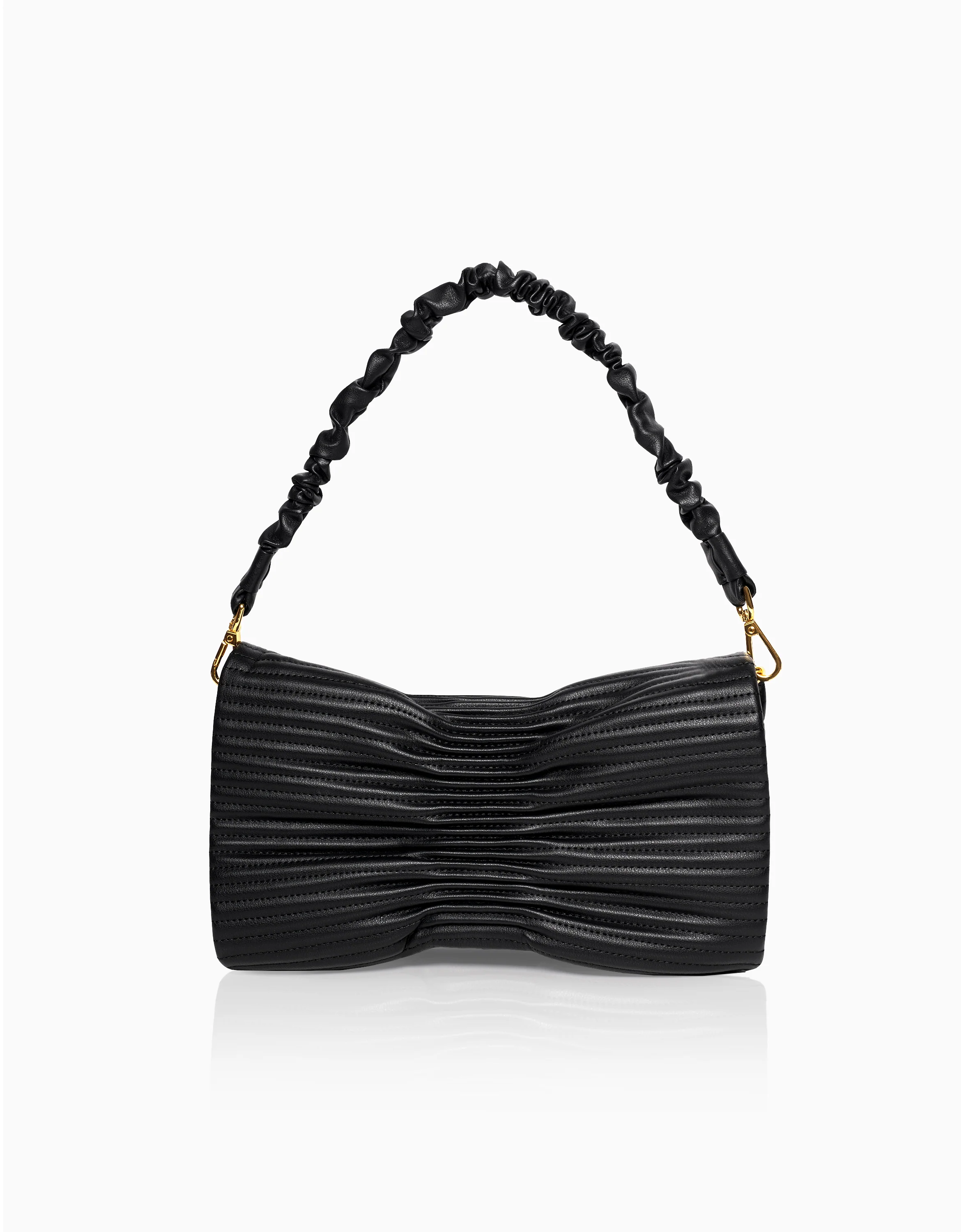 Ruched Leather Bag