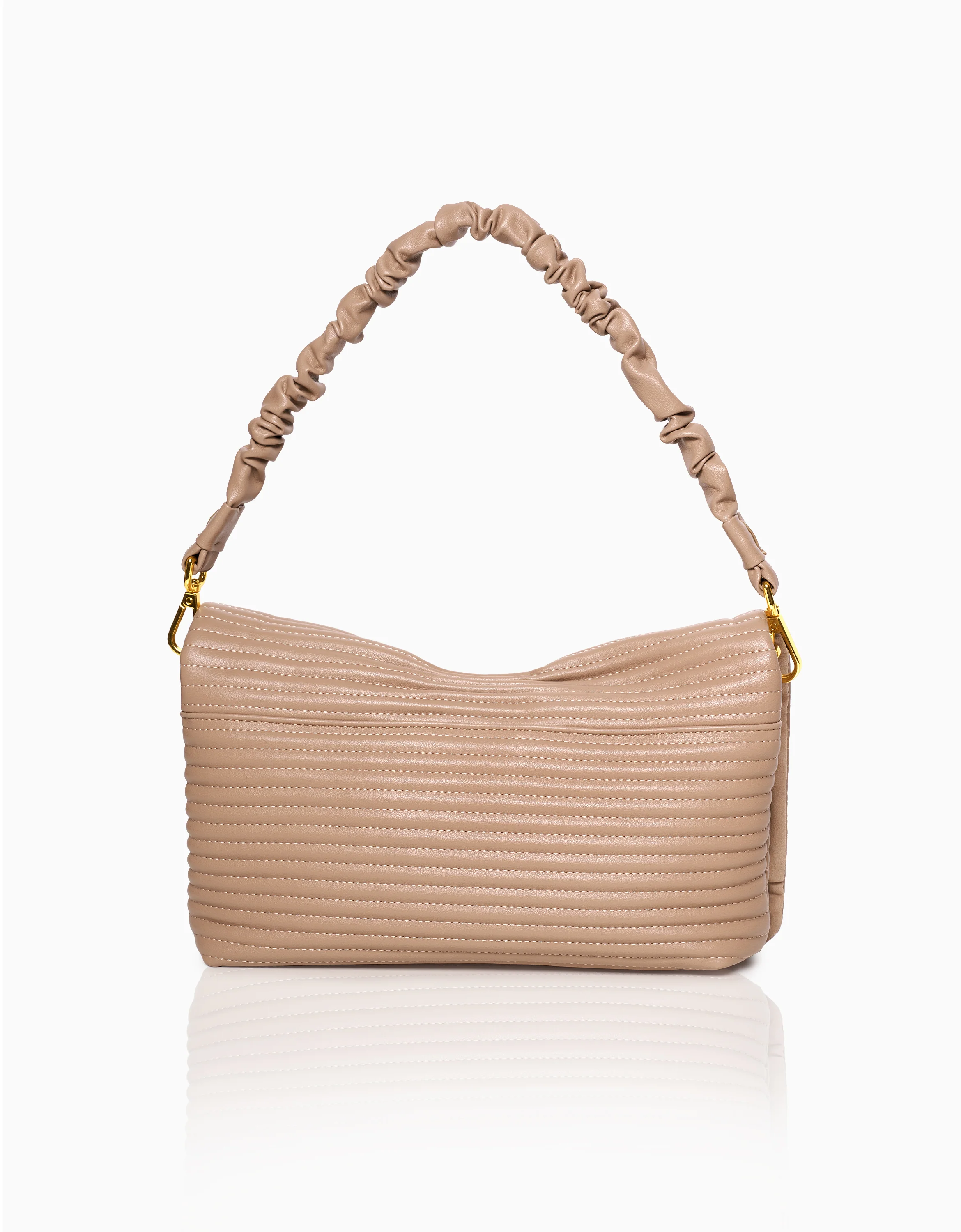 Ruched Leather Bag - Image 10