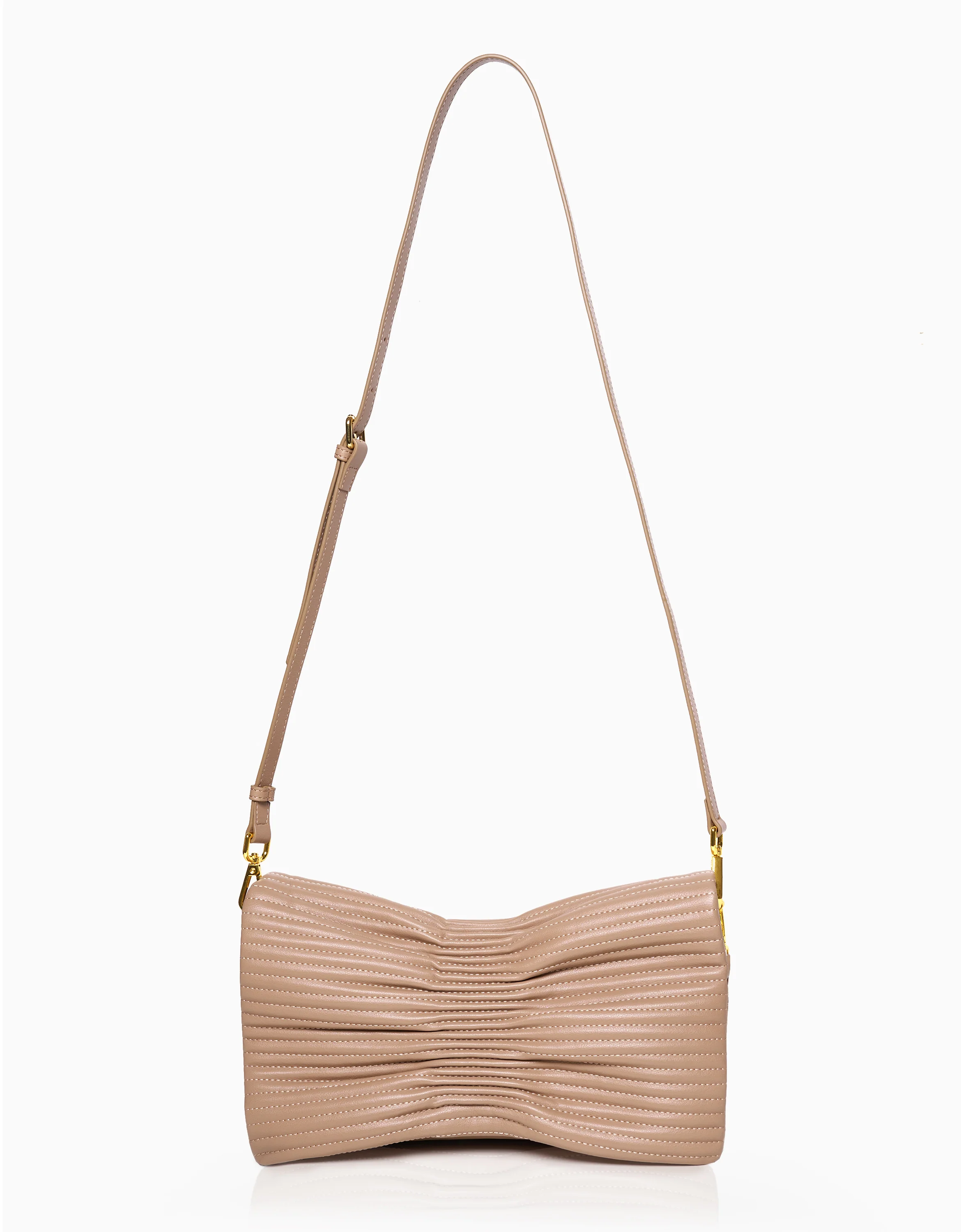 Ruched Leather Bag - Image 11