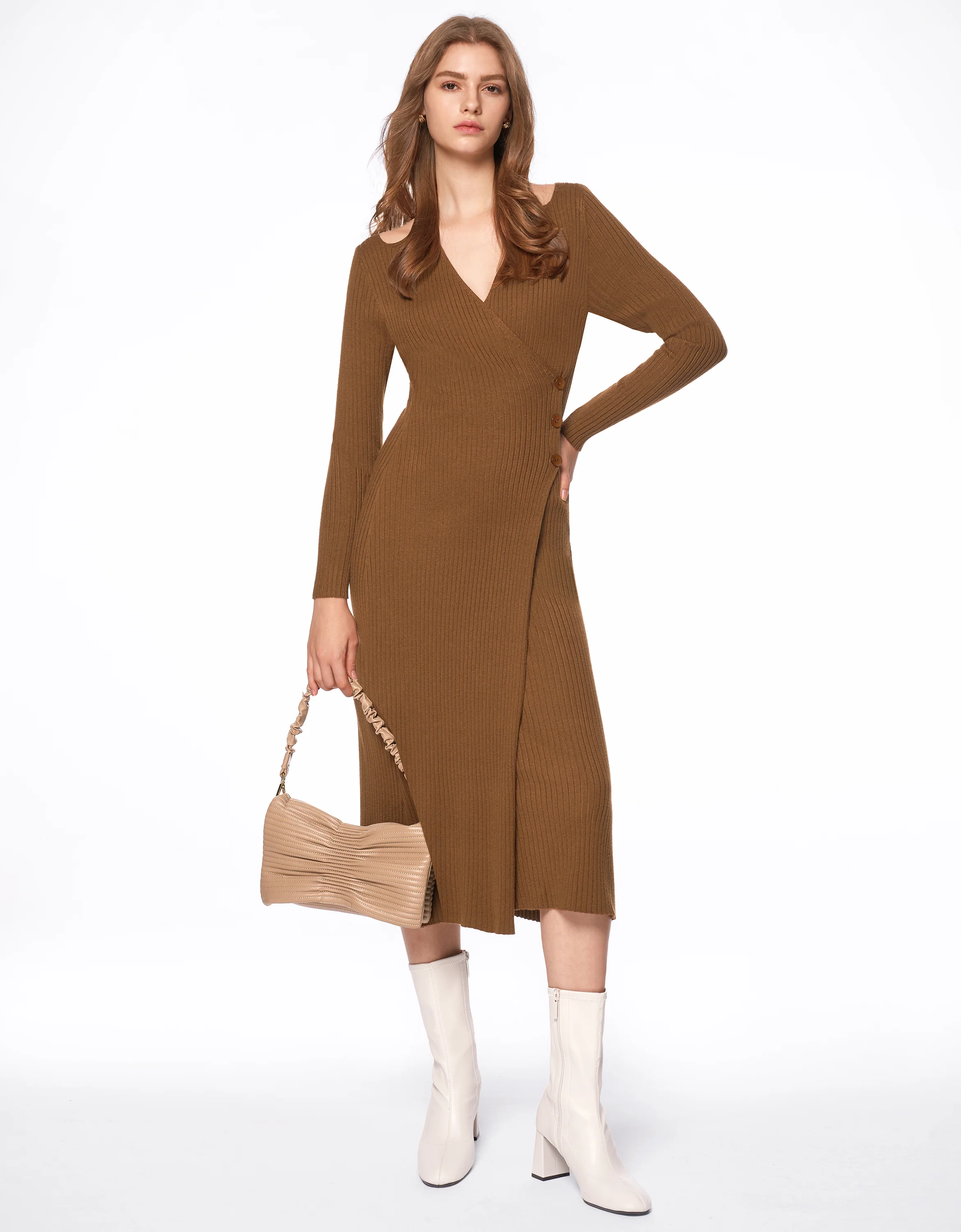 Ruched Leather Bag - Image 14