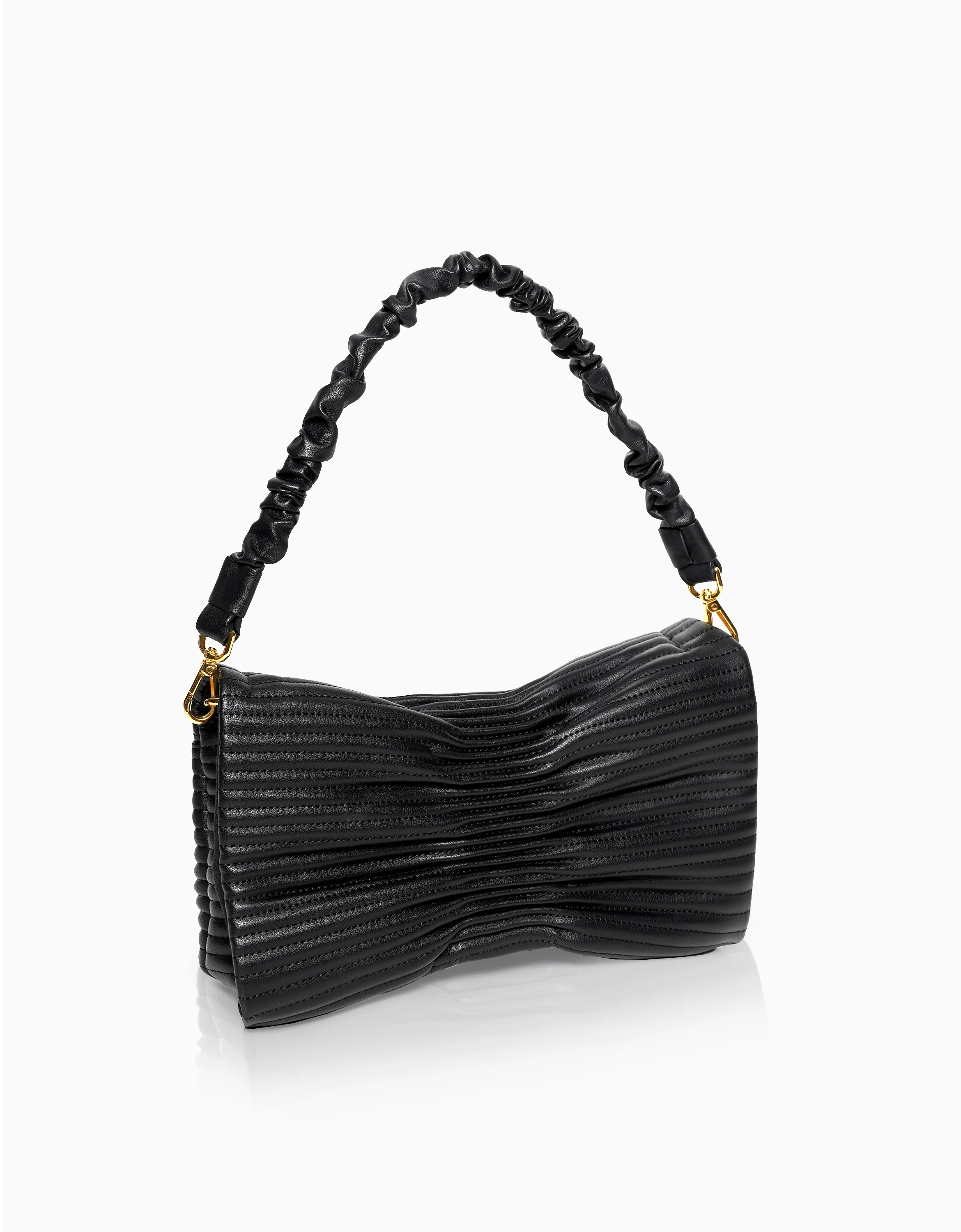 Ruched Leather Bag - Image 2