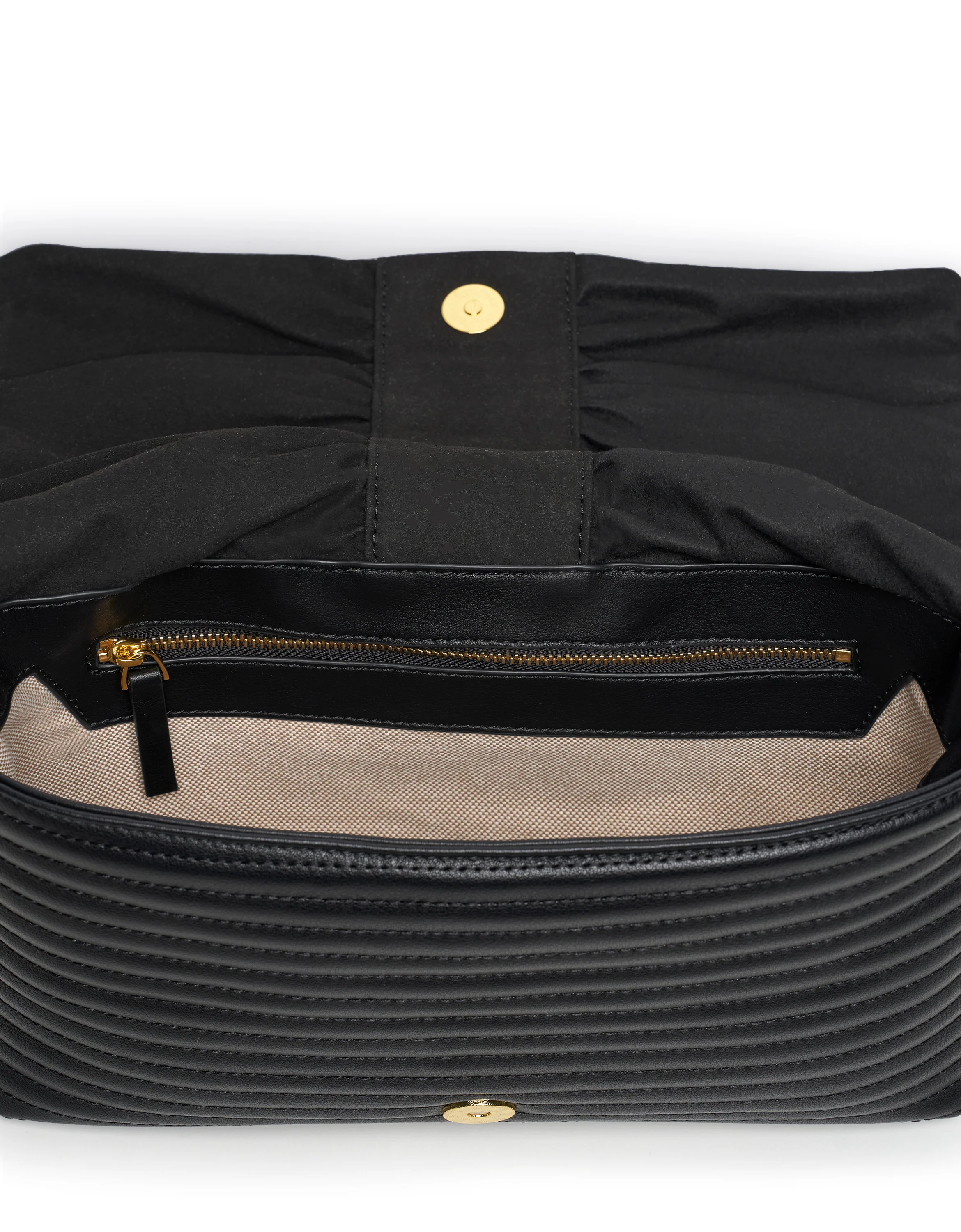 Ruched Leather Bag - Image 6