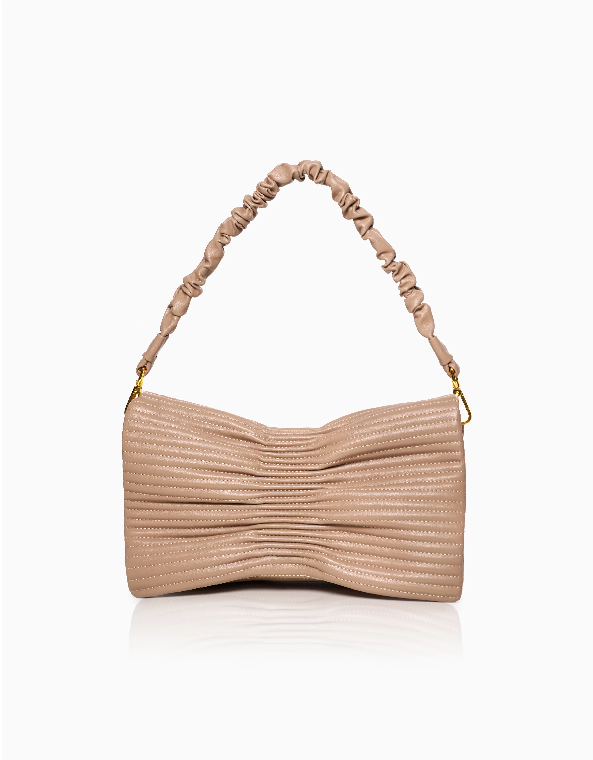 Ruched Leather Bag - Image 8