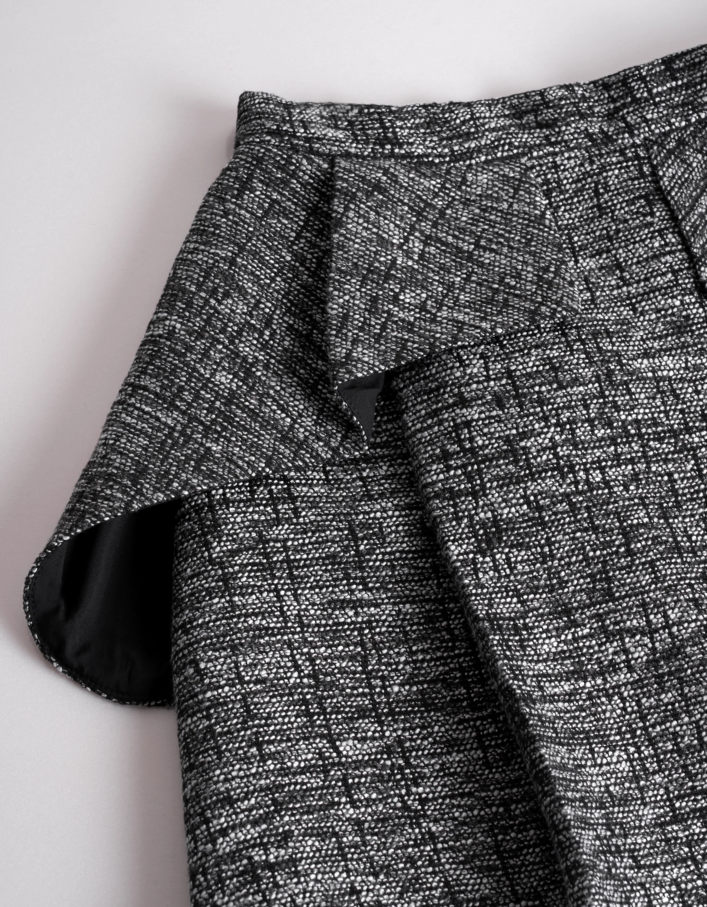Ruffled Detail Textured A-line Skirt - Image 5
