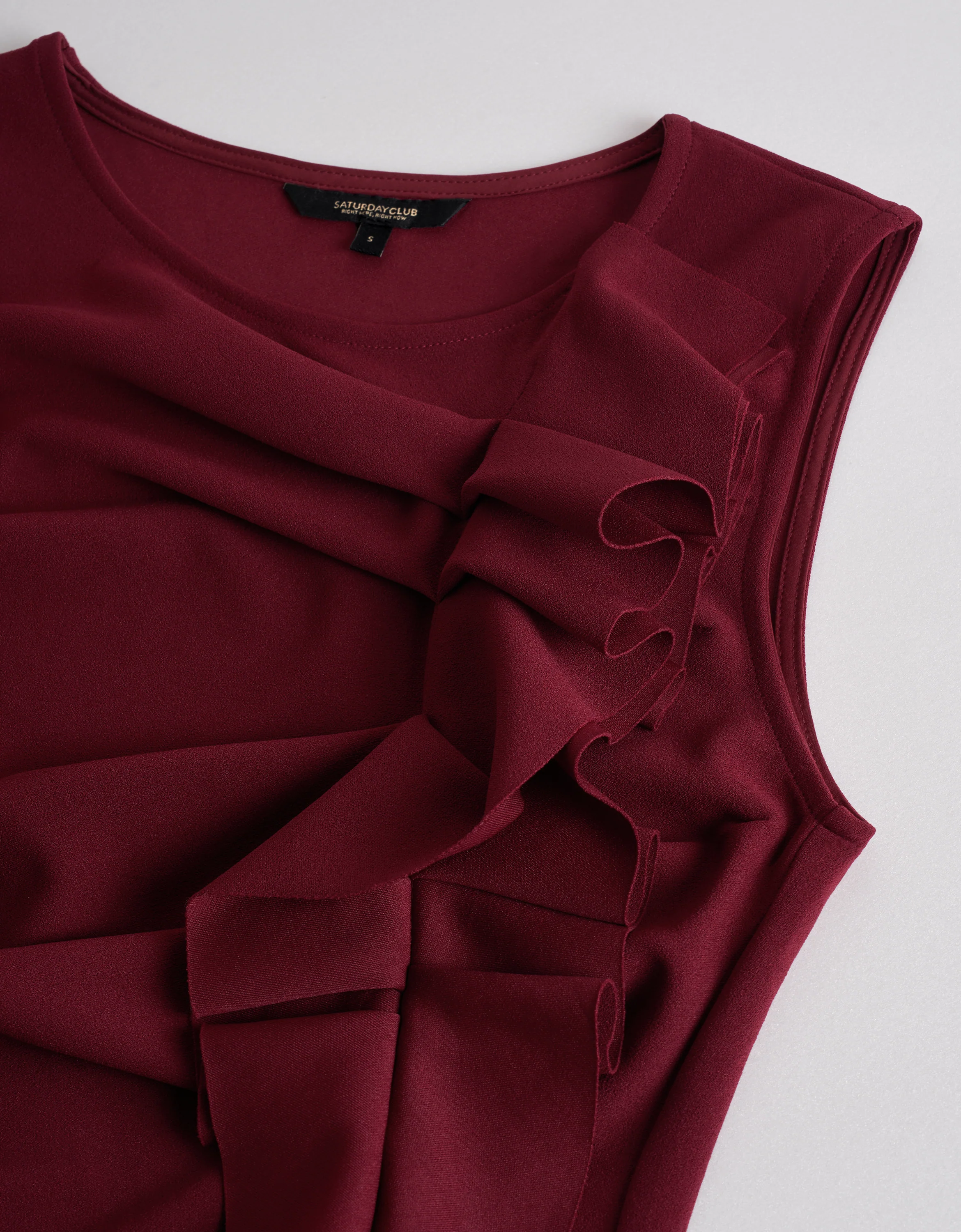 Ruffled Front Round Neck Sleeveless Top - Image 6