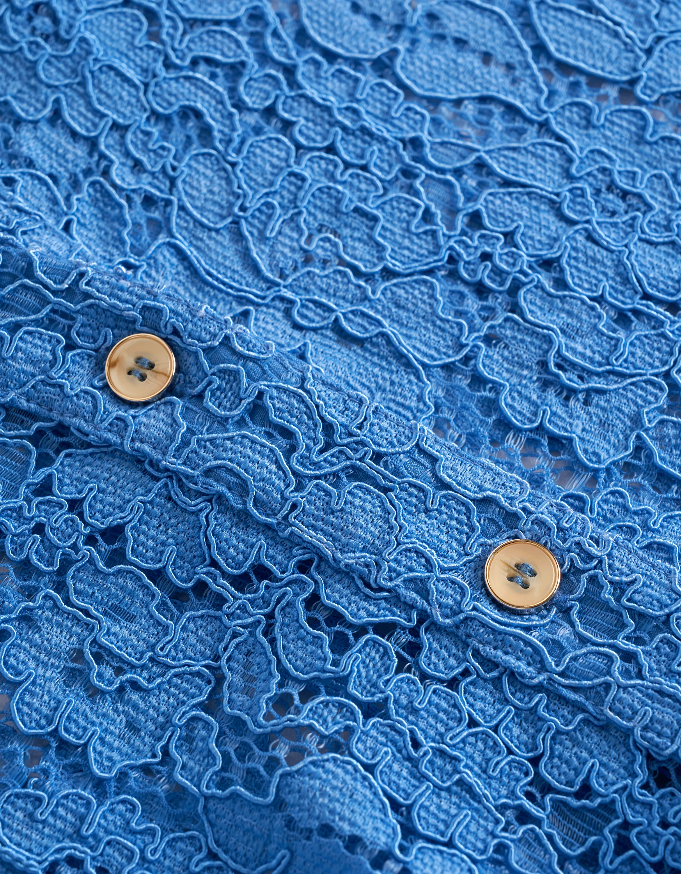 Short Sleeves Ruffled Hem Lace Dress - Image 8