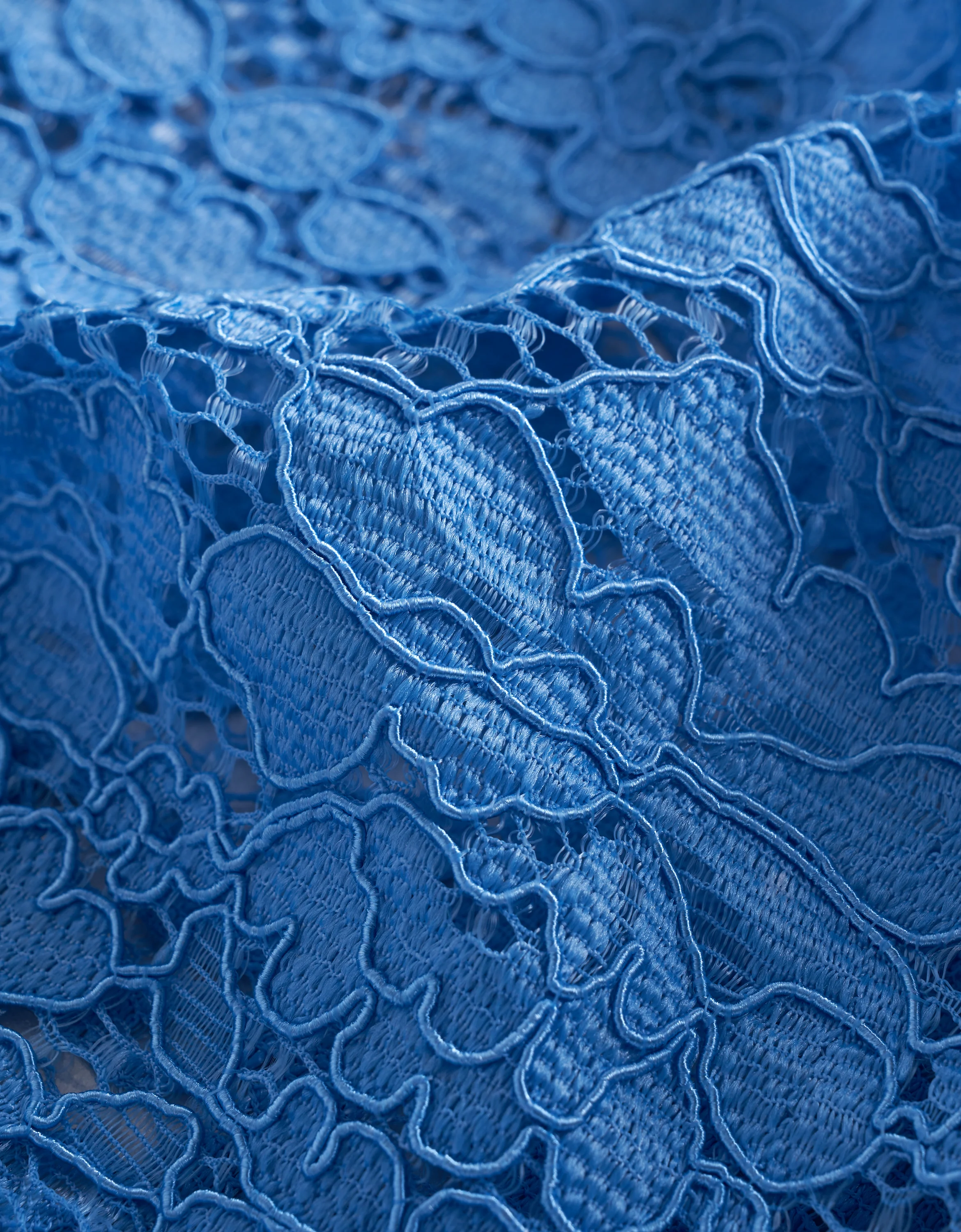 Short Sleeves Ruffled Hem Lace Dress - Image 9